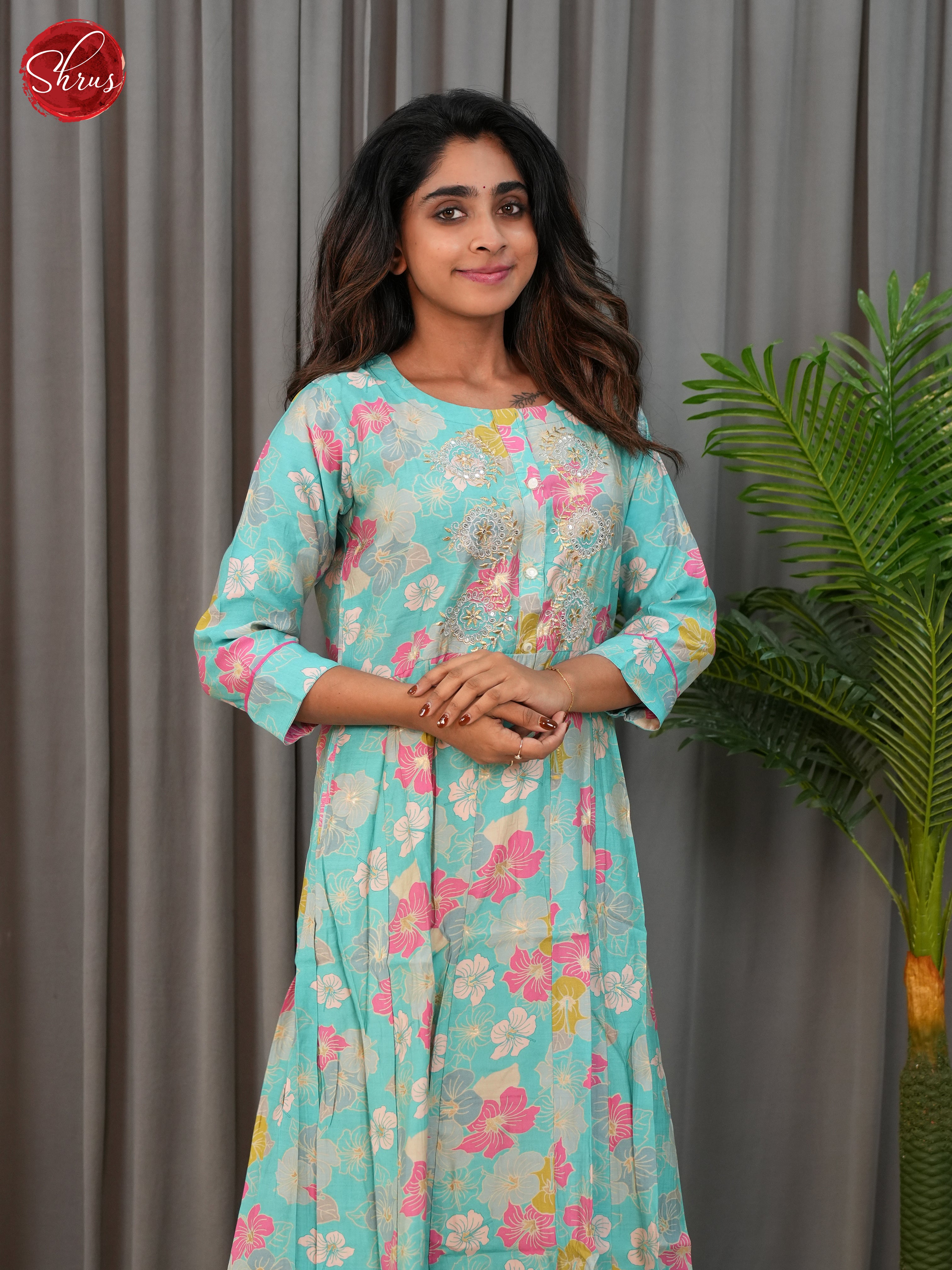 Blue -Printed Readymade Suits - Shop on ShrusEternity.com