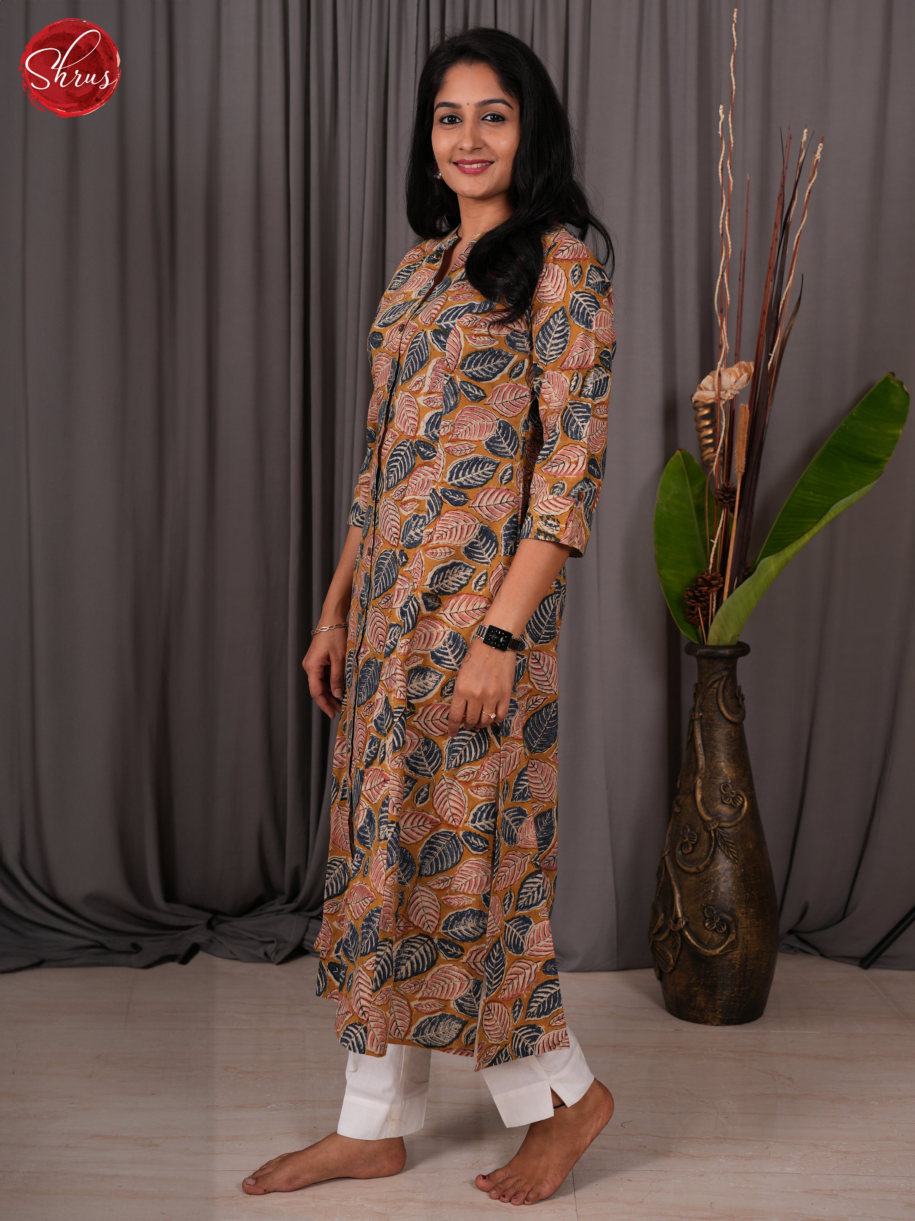 Brown -Readymade Kurti - Shop on ShrusEternity.com