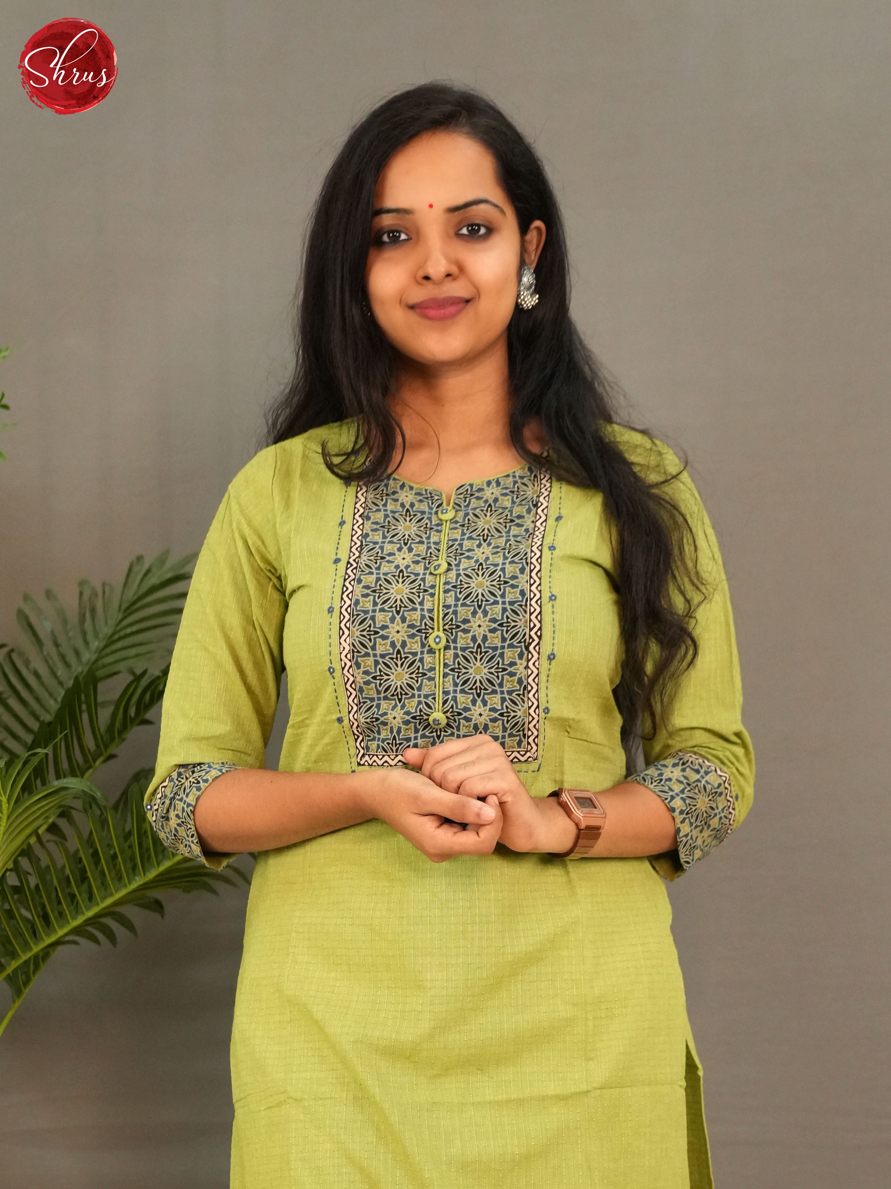 Green - Readymade kurti - Shop on ShrusEternity.com