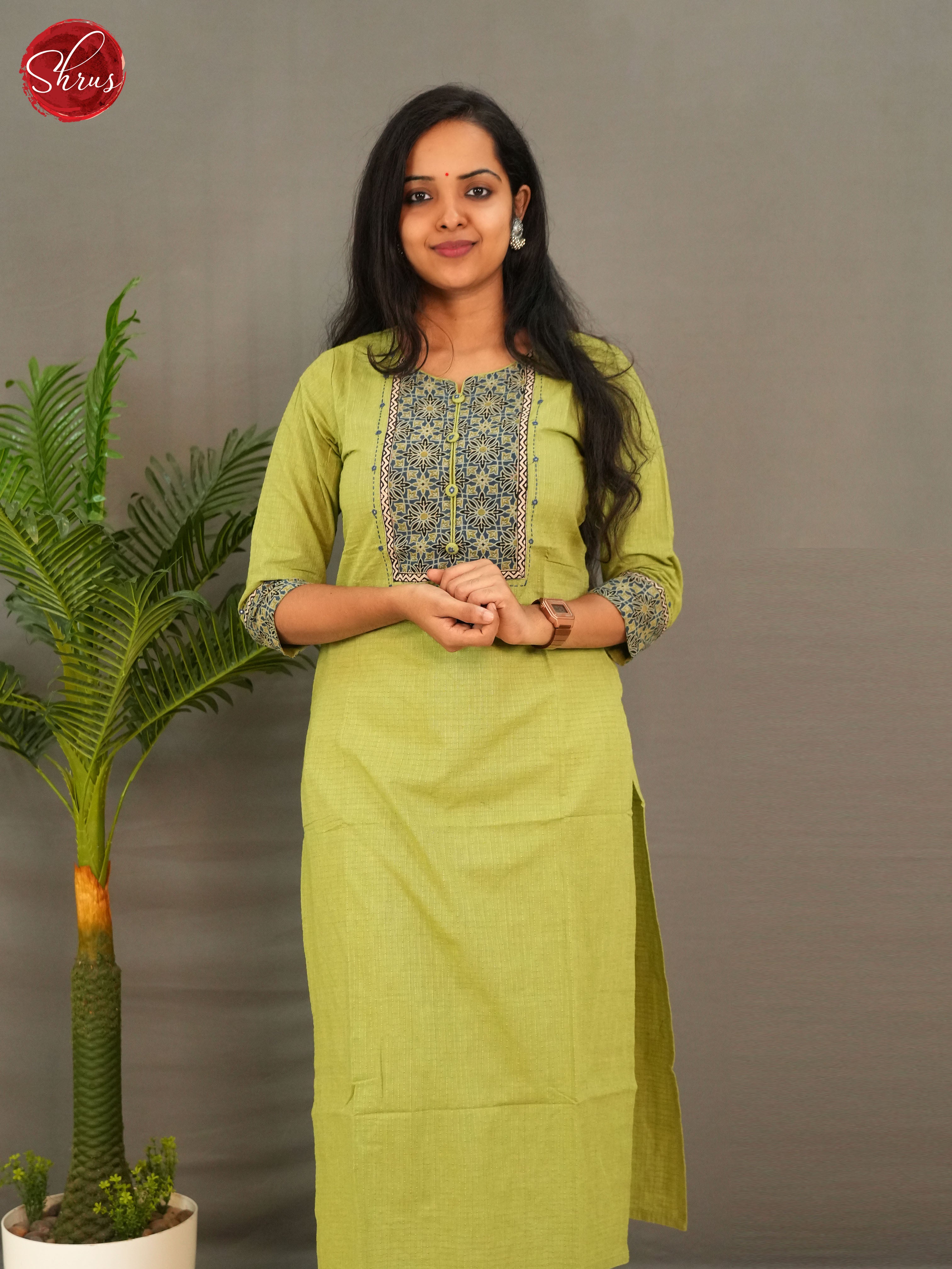 Green - Readymade kurti - Shop on ShrusEternity.com