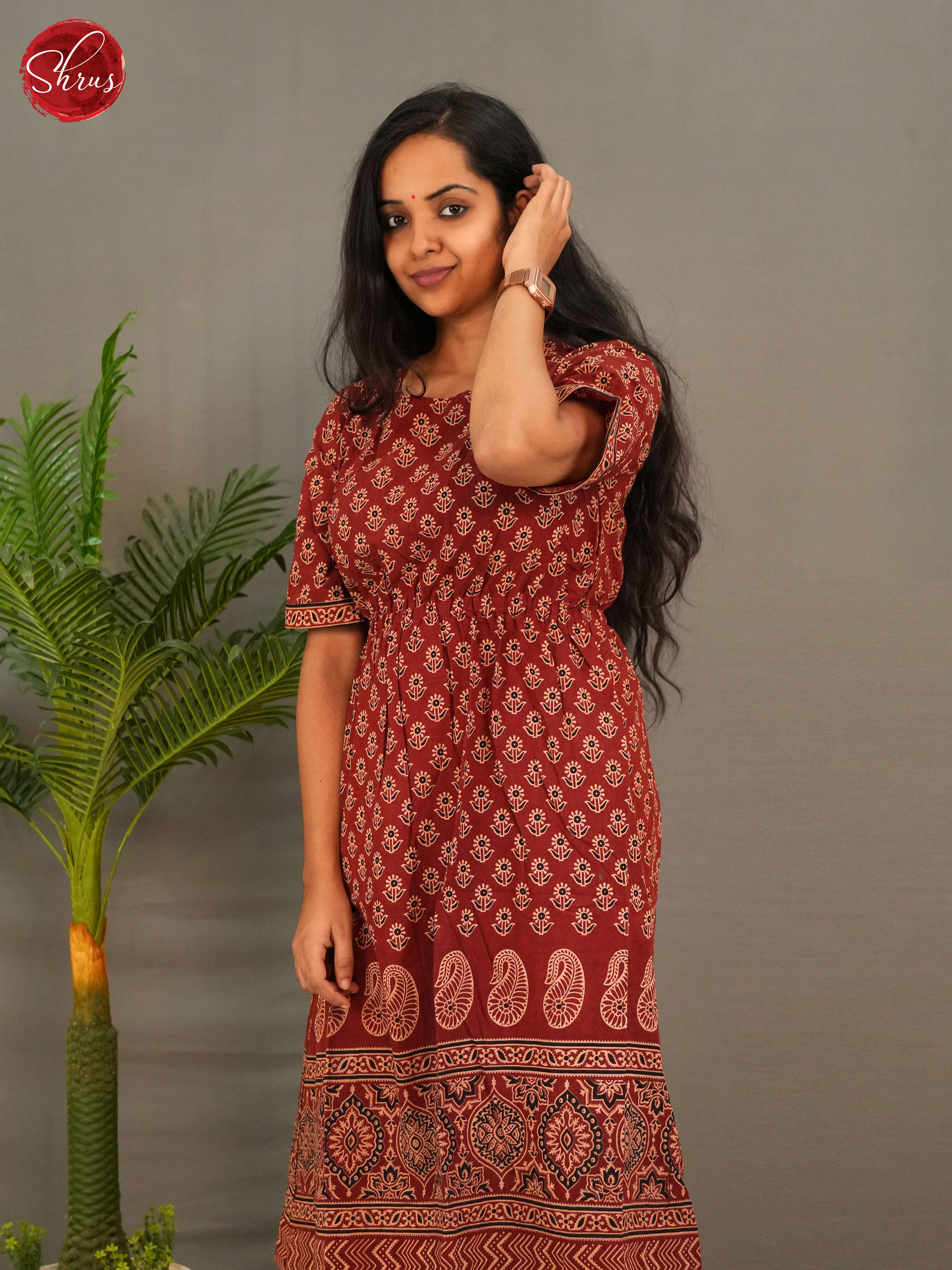 Maroon - Readymade Kurti - Shop on ShrusEternity.com