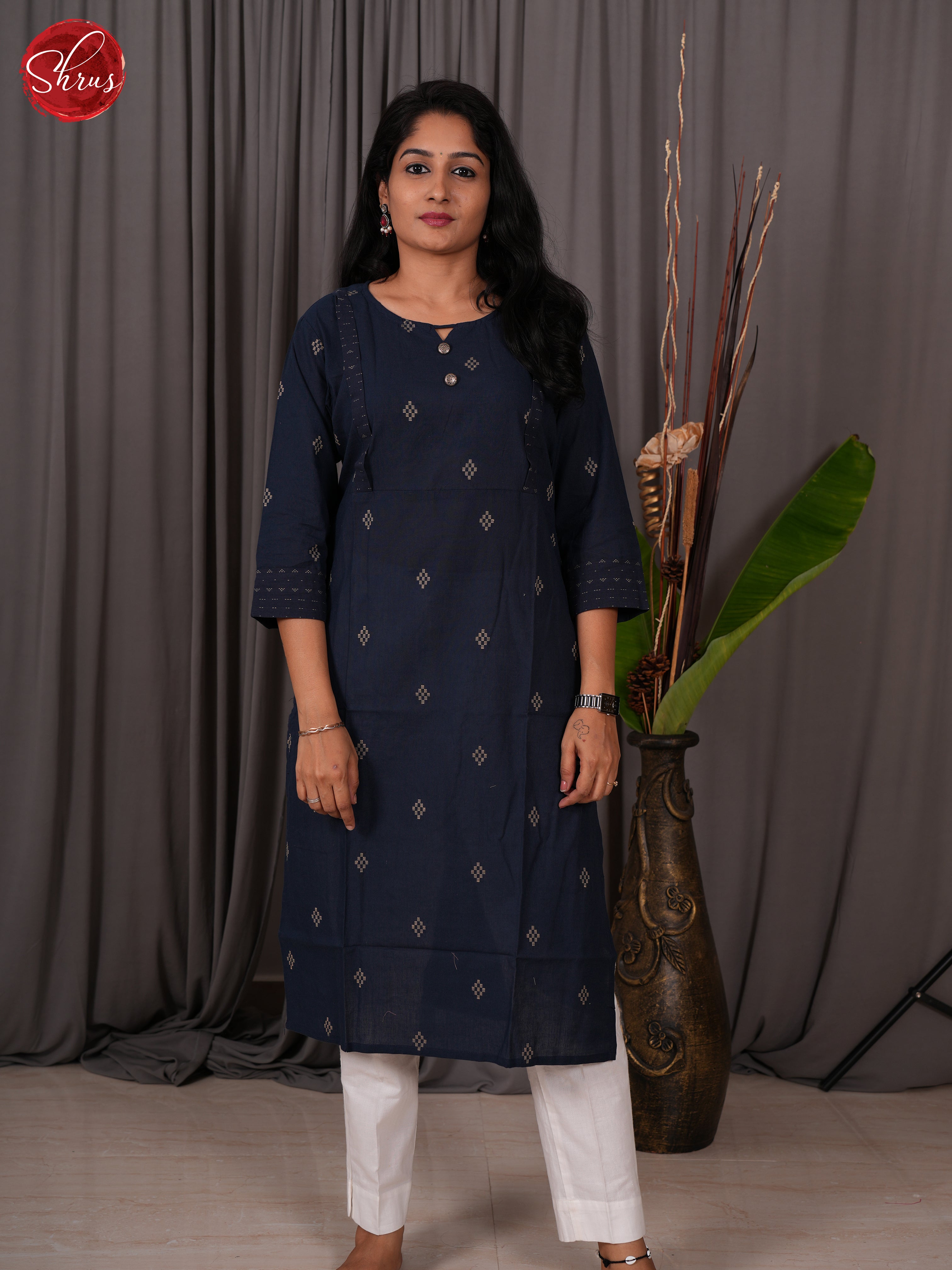 Blue -Readymade Kurti - Shop on ShrusEternity.com