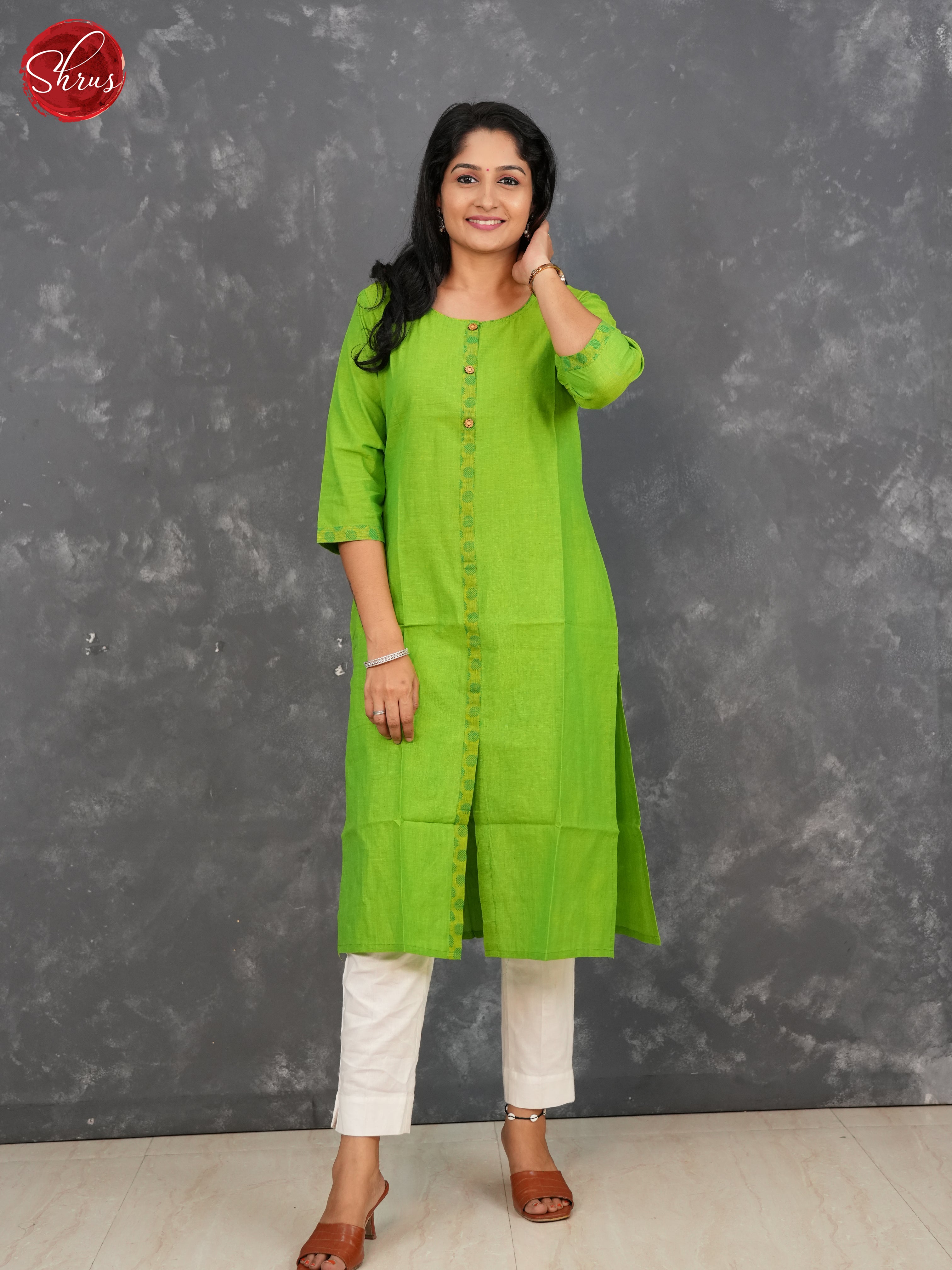 Green- Readymade kurti - Shop on ShrusEternity.com