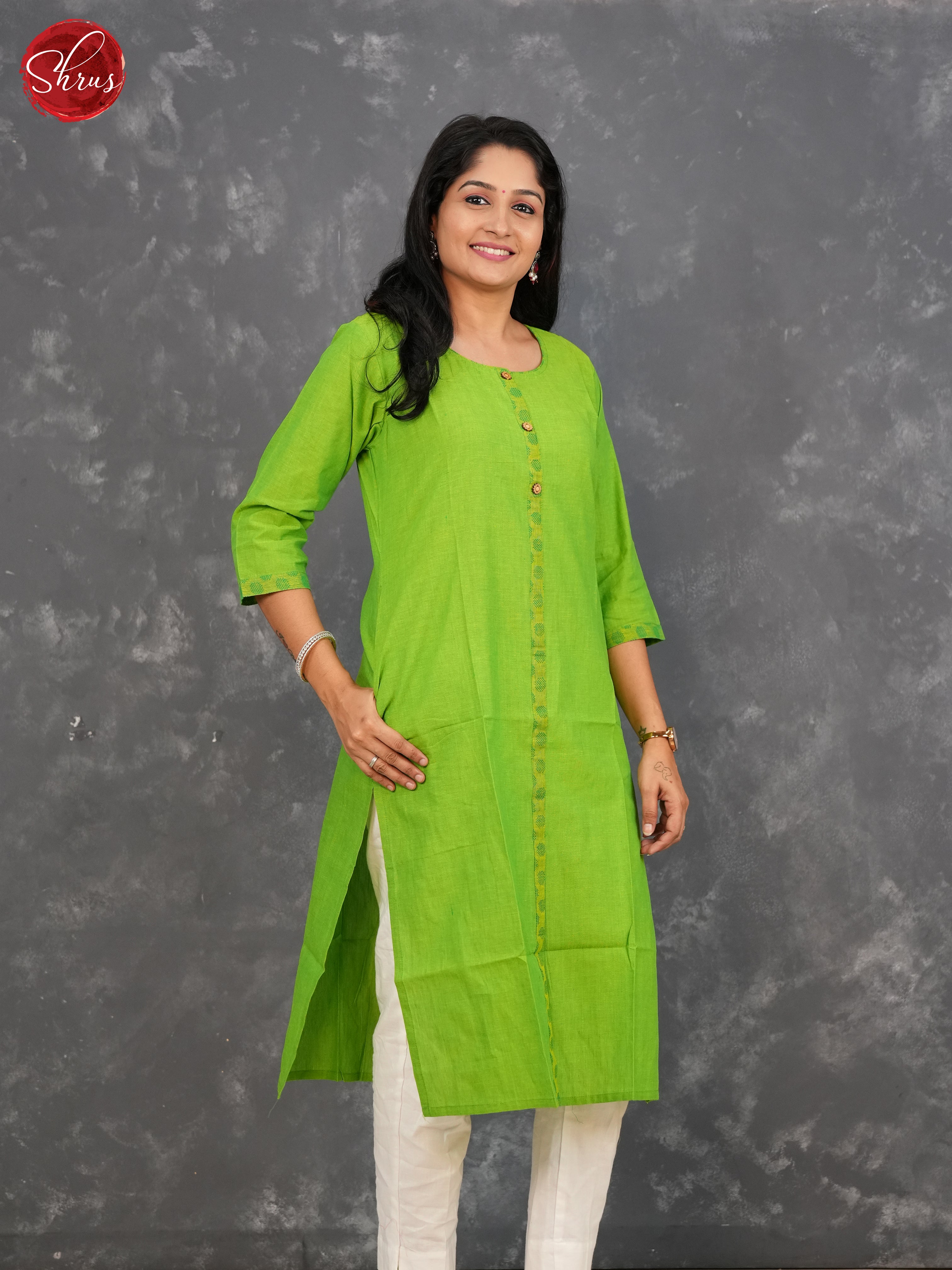 Green- Readymade kurti - Shop on ShrusEternity.com