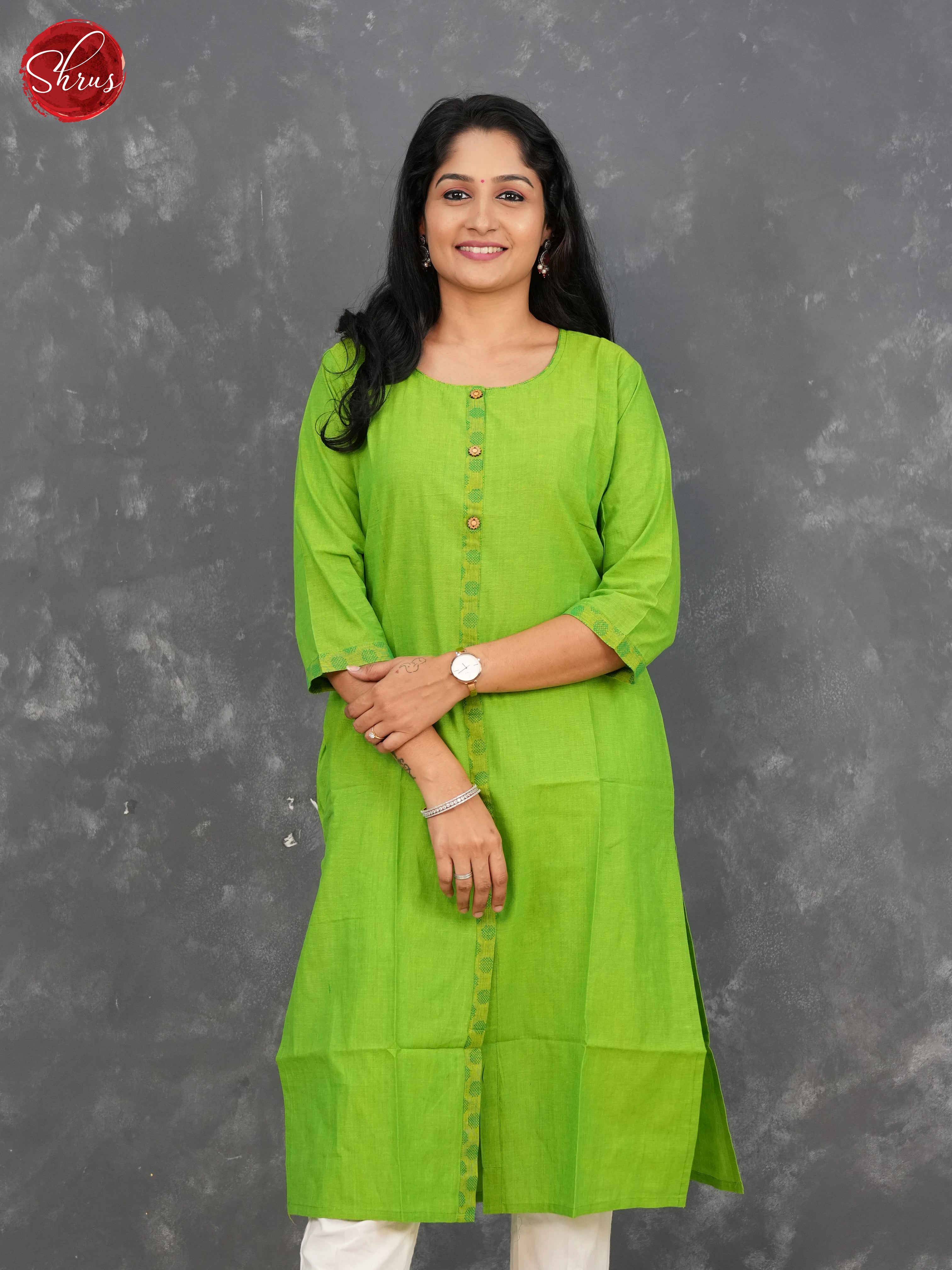 Green- Readymade kurti - Shop on ShrusEternity.com