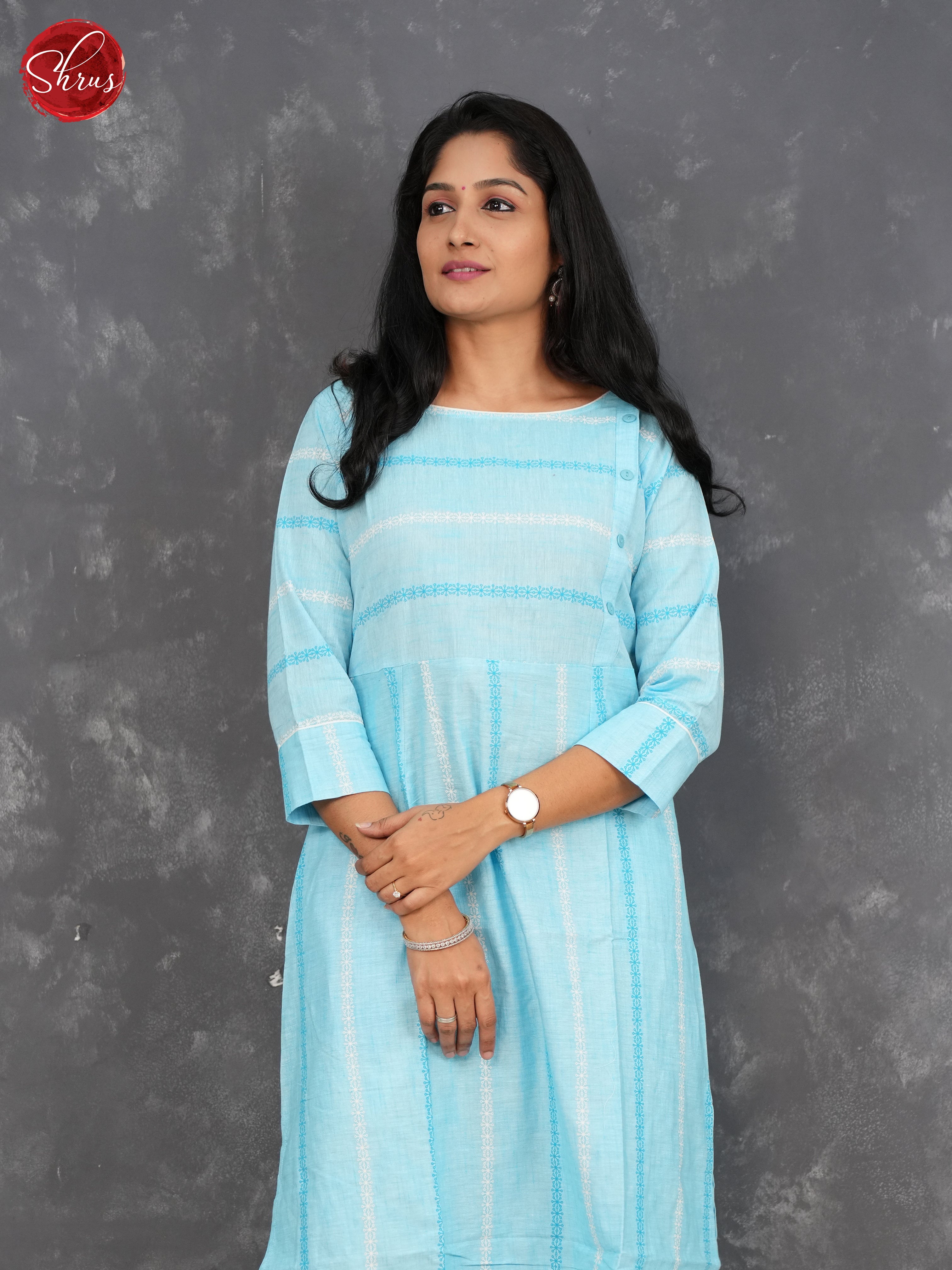 Blue -Anarkali Readymade kurti - Shop on ShrusEternity.com