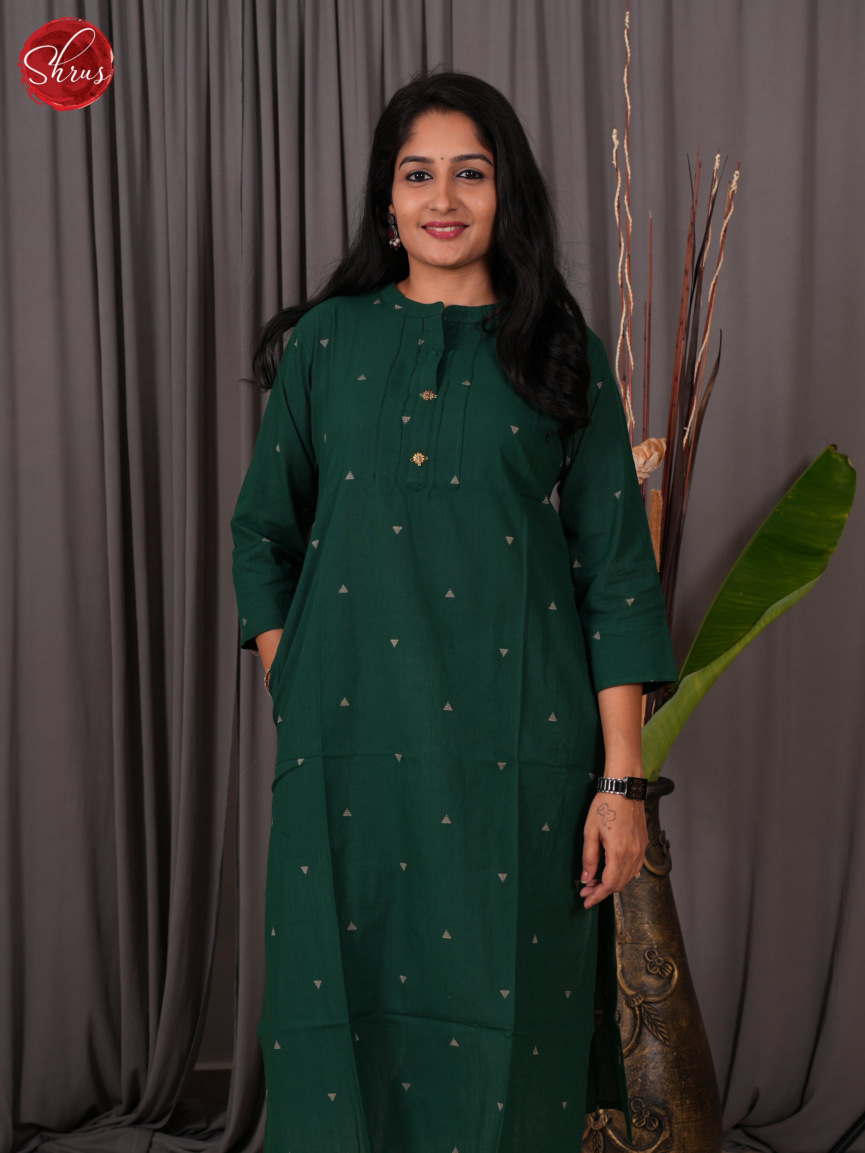 Green  -Readymade Kurti - Shop on ShrusEternity.com