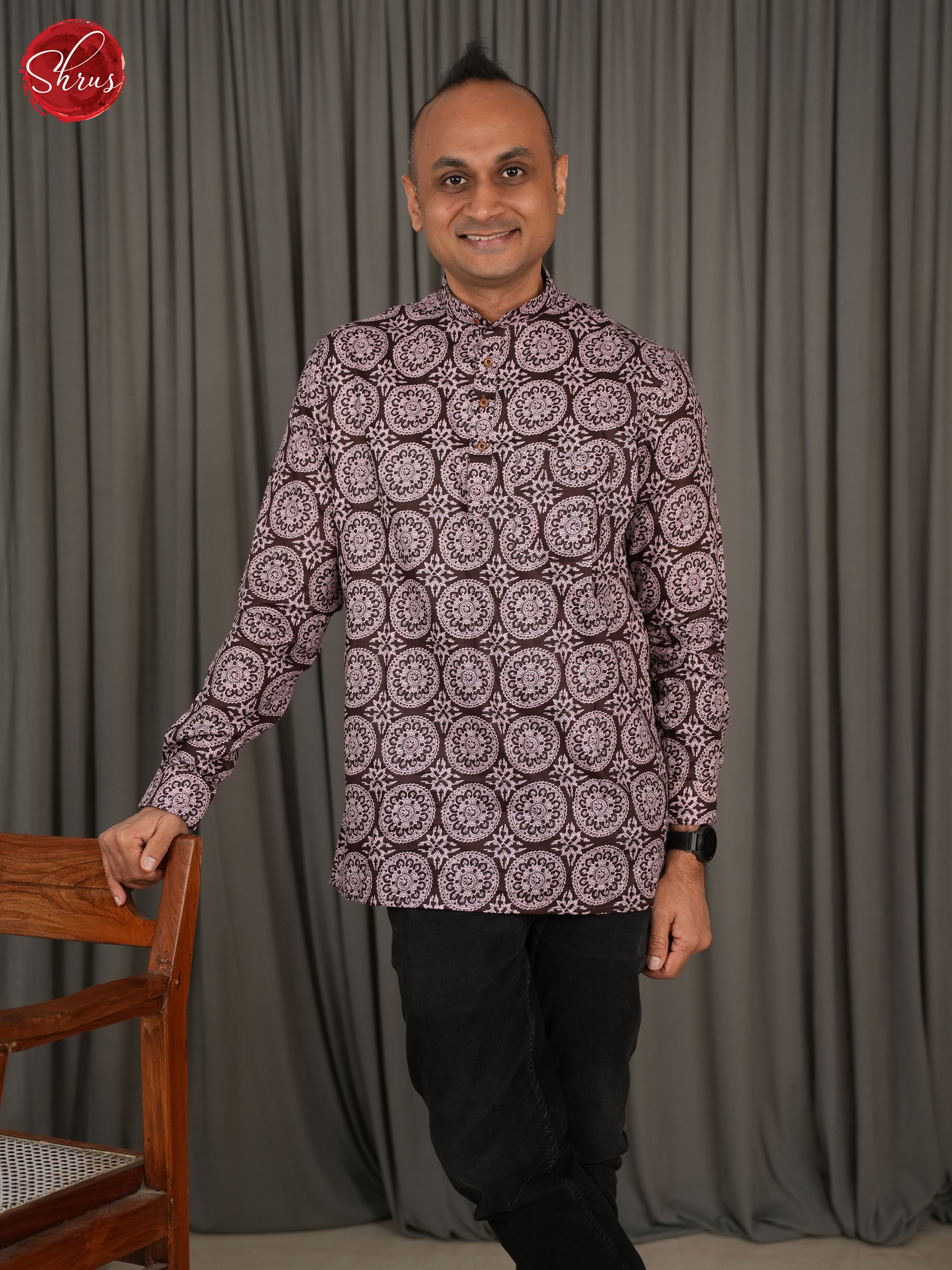 Purple -Readymade Mens Kurta - Shop on ShrusEternity.com