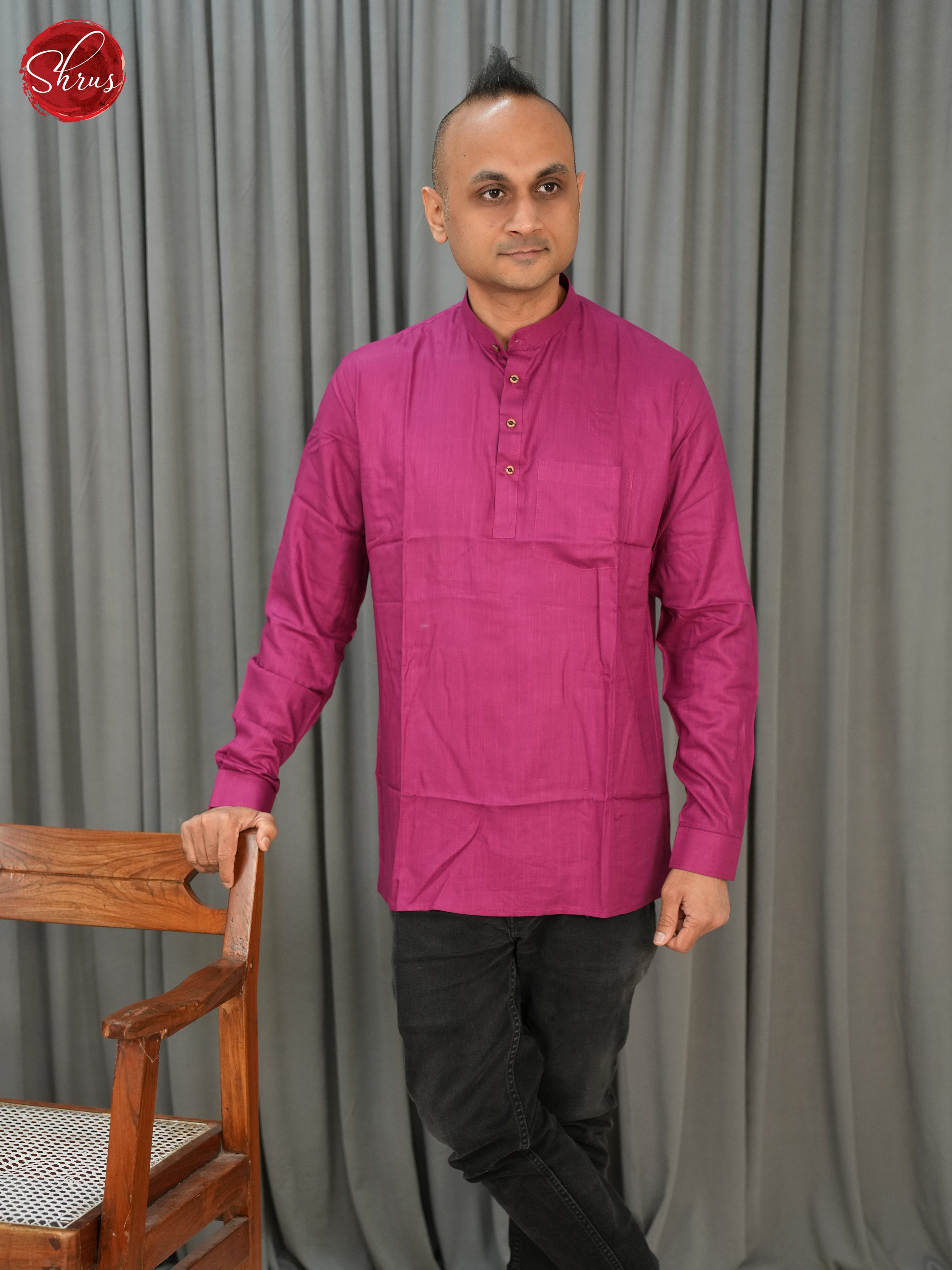 Purple -Readymade Mens Kurta - Shop on ShrusEternity.com