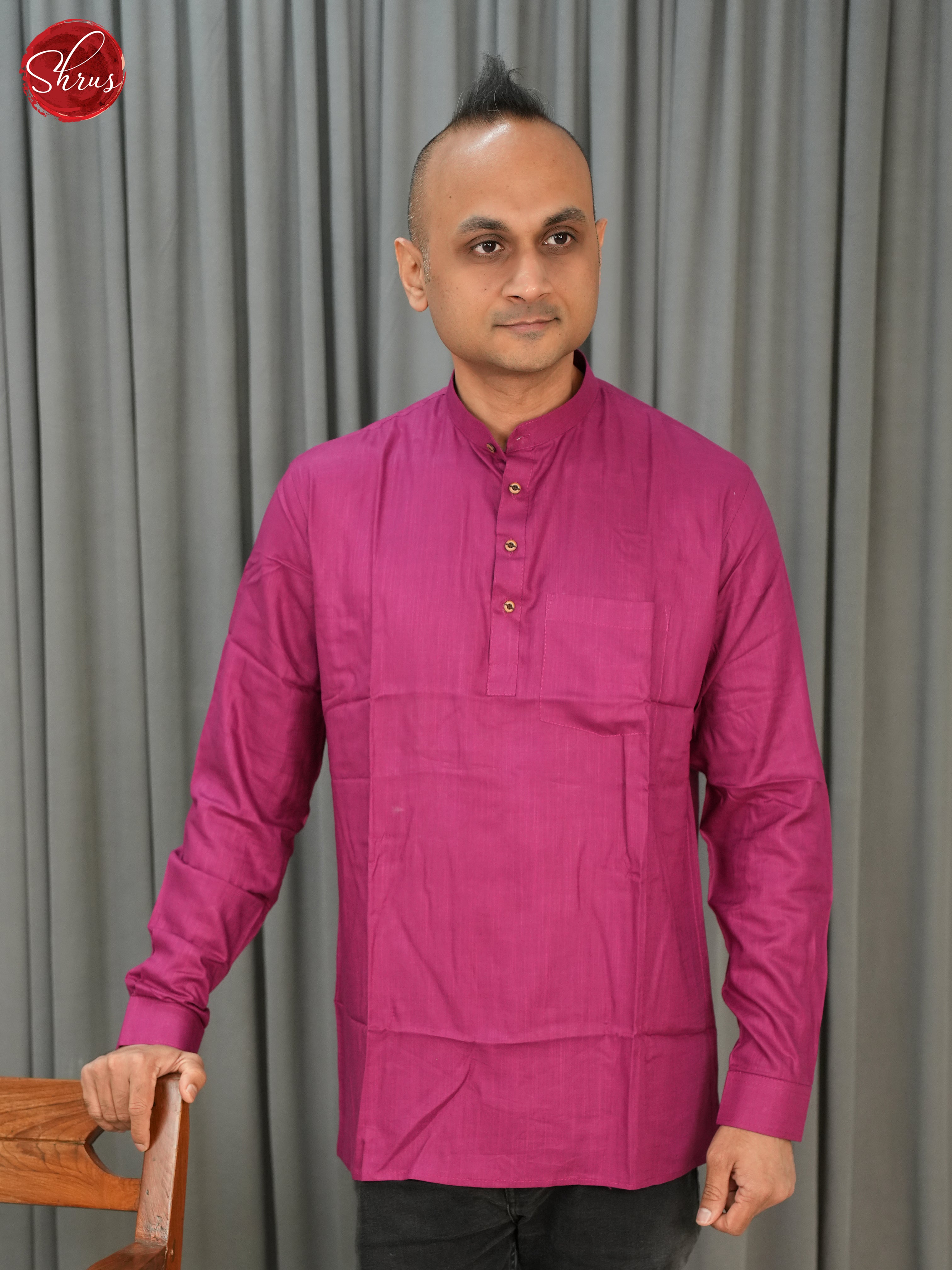 Purple -Readymade Mens Kurta - Shop on ShrusEternity.com