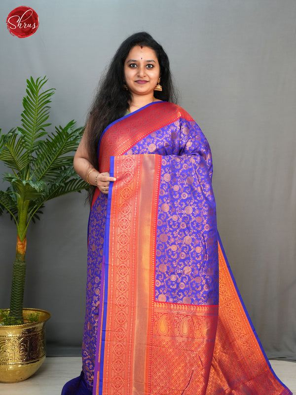 Buy SGF11 Women's Kanjivaram Soft Silk Saree With Blouse Piece (Purple 03)  at Amazon.in
