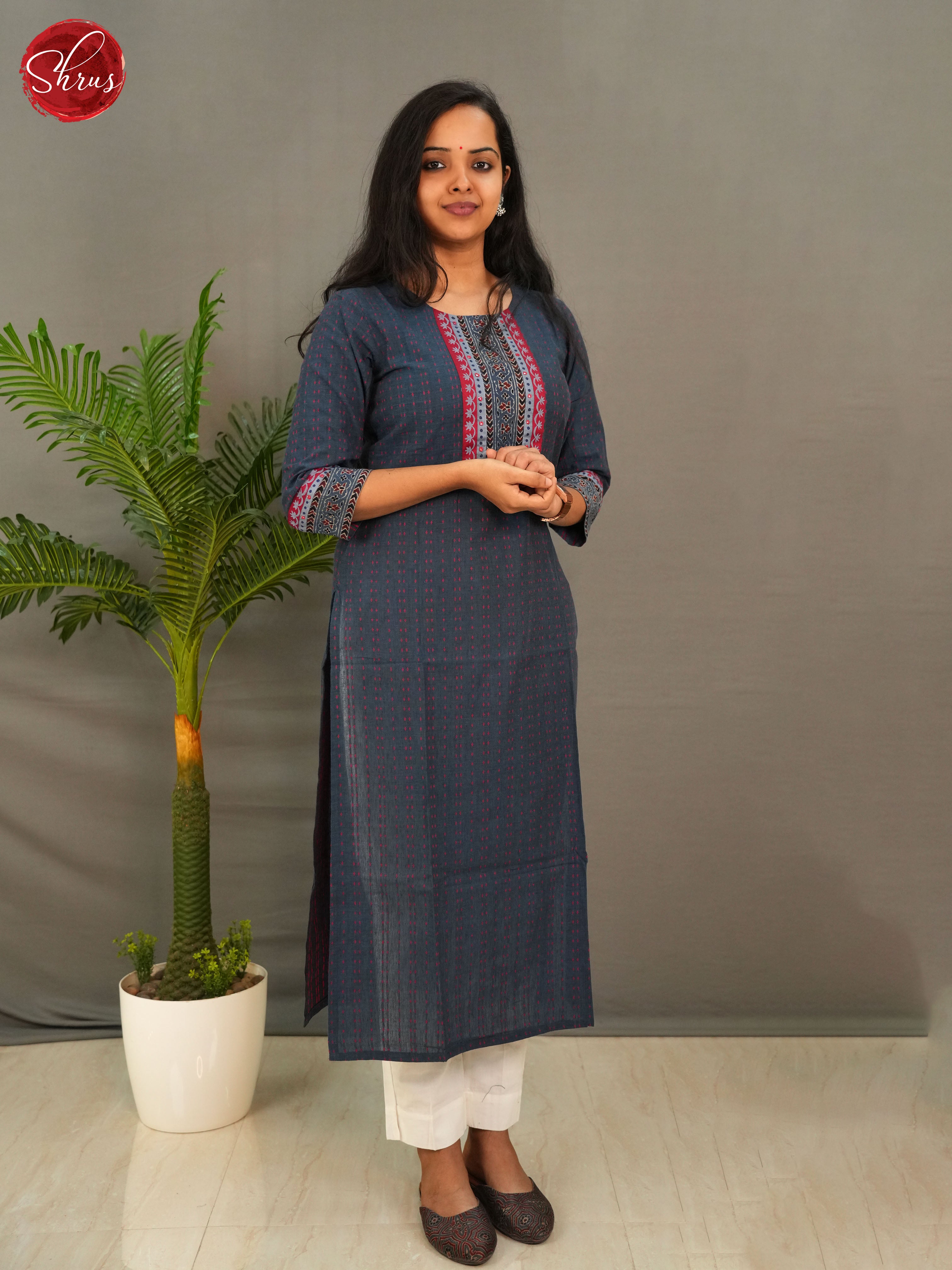 Blue - Readymade Kurti - Shop on ShrusEternity.com