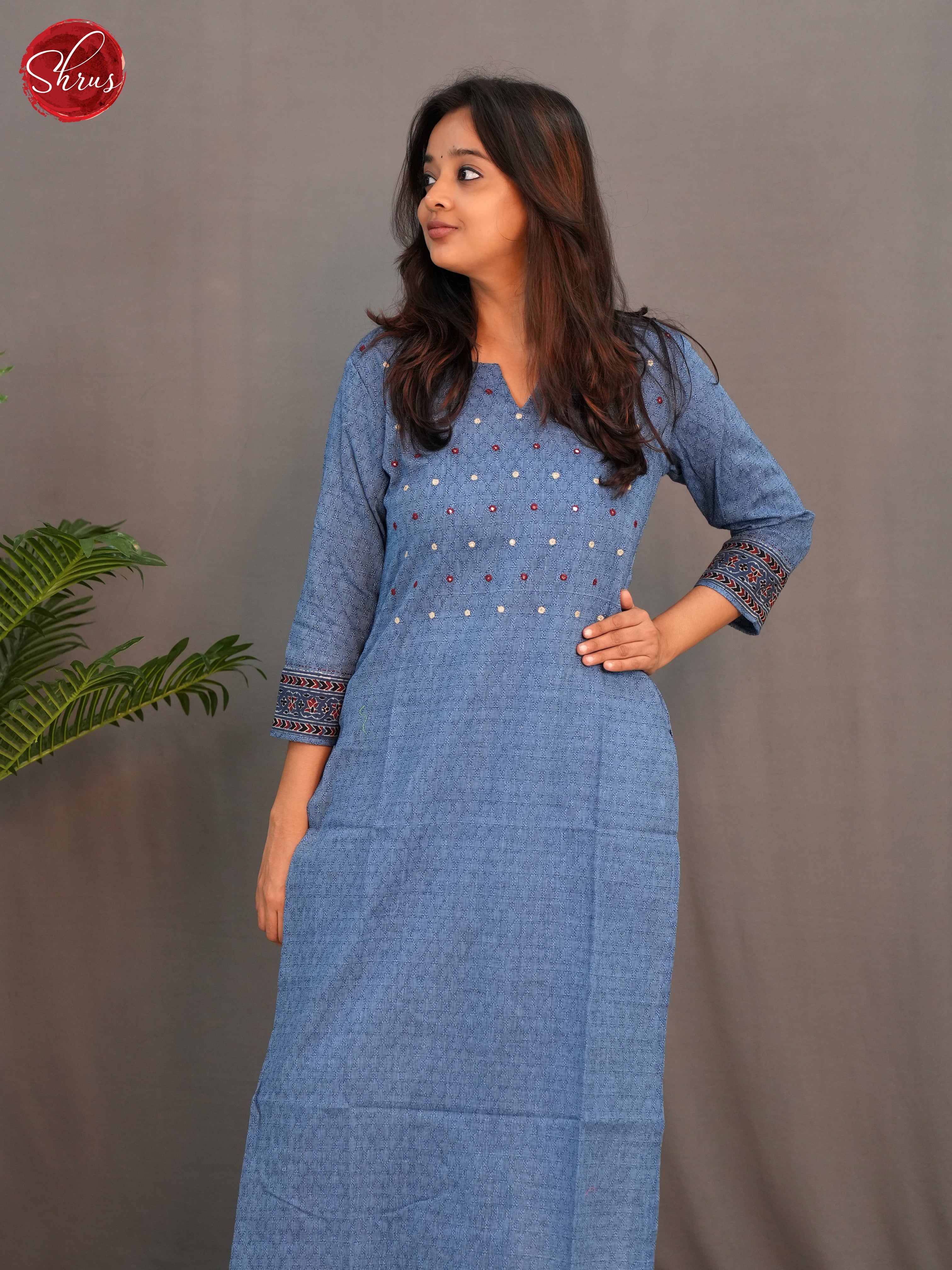 Grey - Readymade Kurti - Shop on ShrusEternity.com