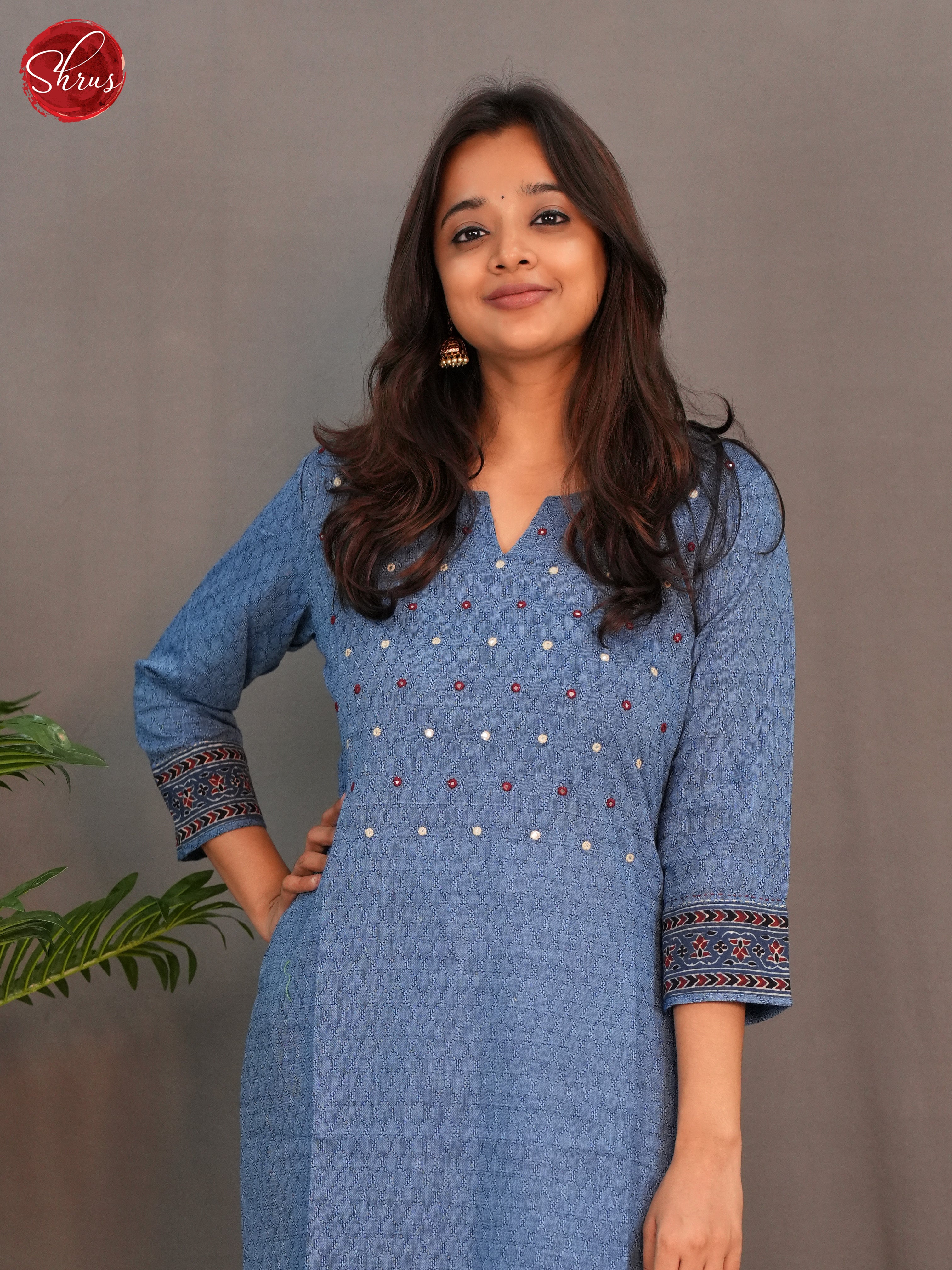 Grey - Readymade Kurti - Shop on ShrusEternity.com