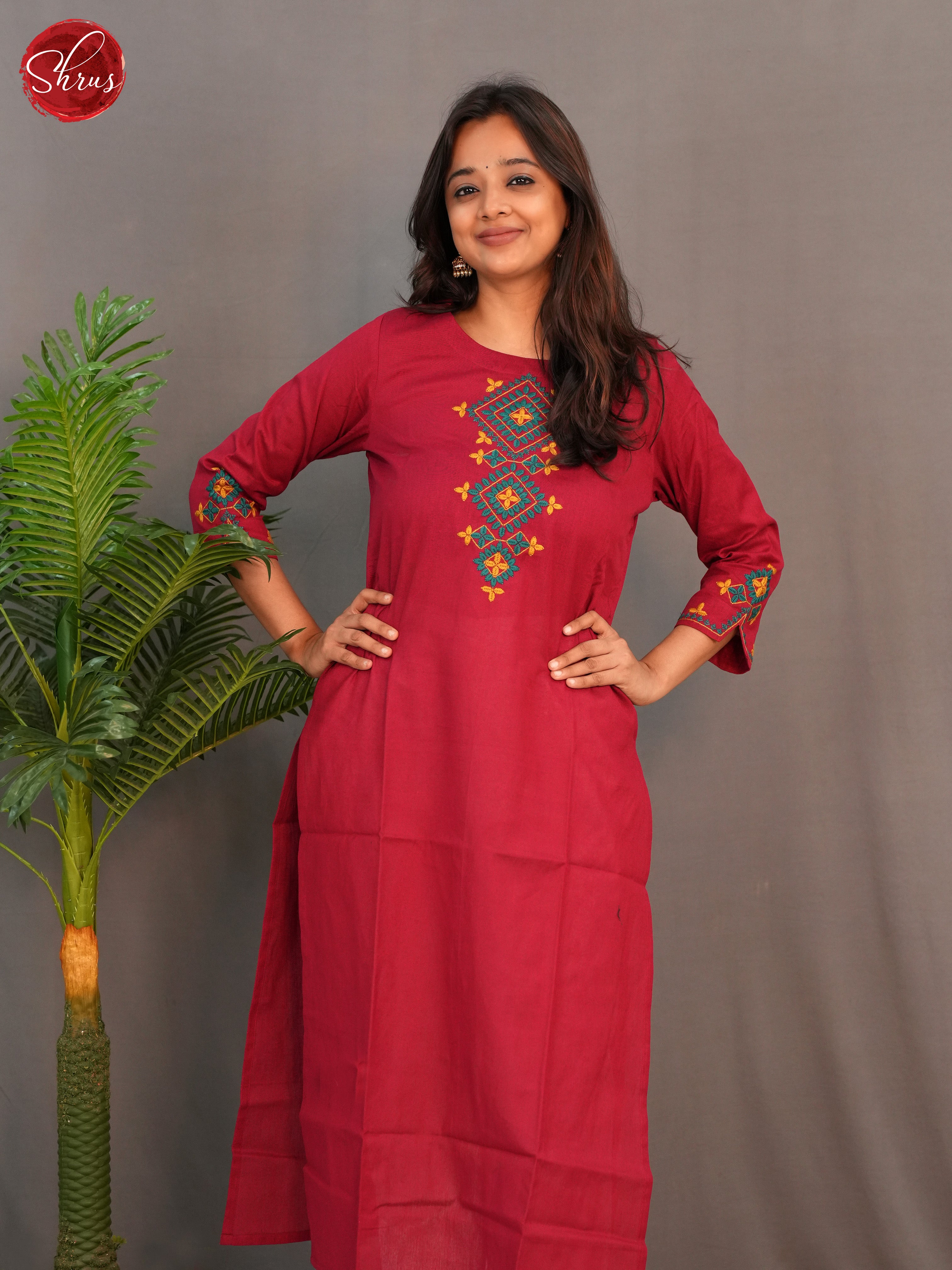 Red - Readymade Kurti - Shop on ShrusEternity.com