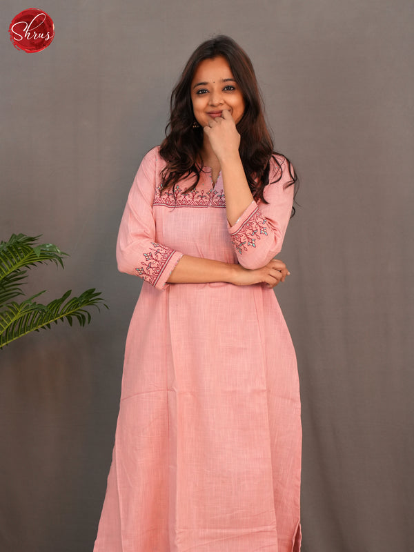 Pink - Embroidered Linen 2pc Readymade Salwar - Shop on ShrusEternity.com