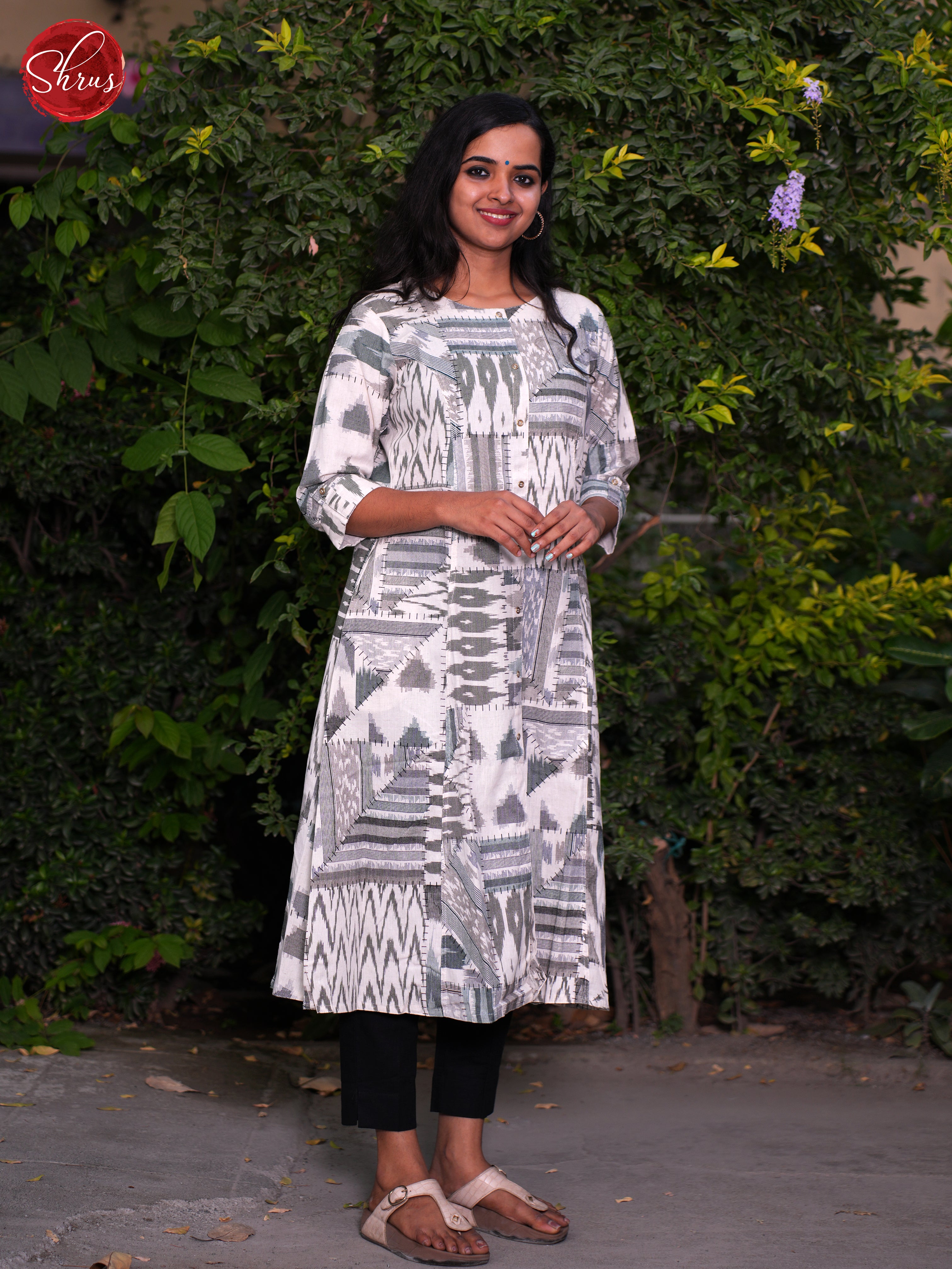 White & Grey - Readymade Kurti - Shop on ShrusEternity.com