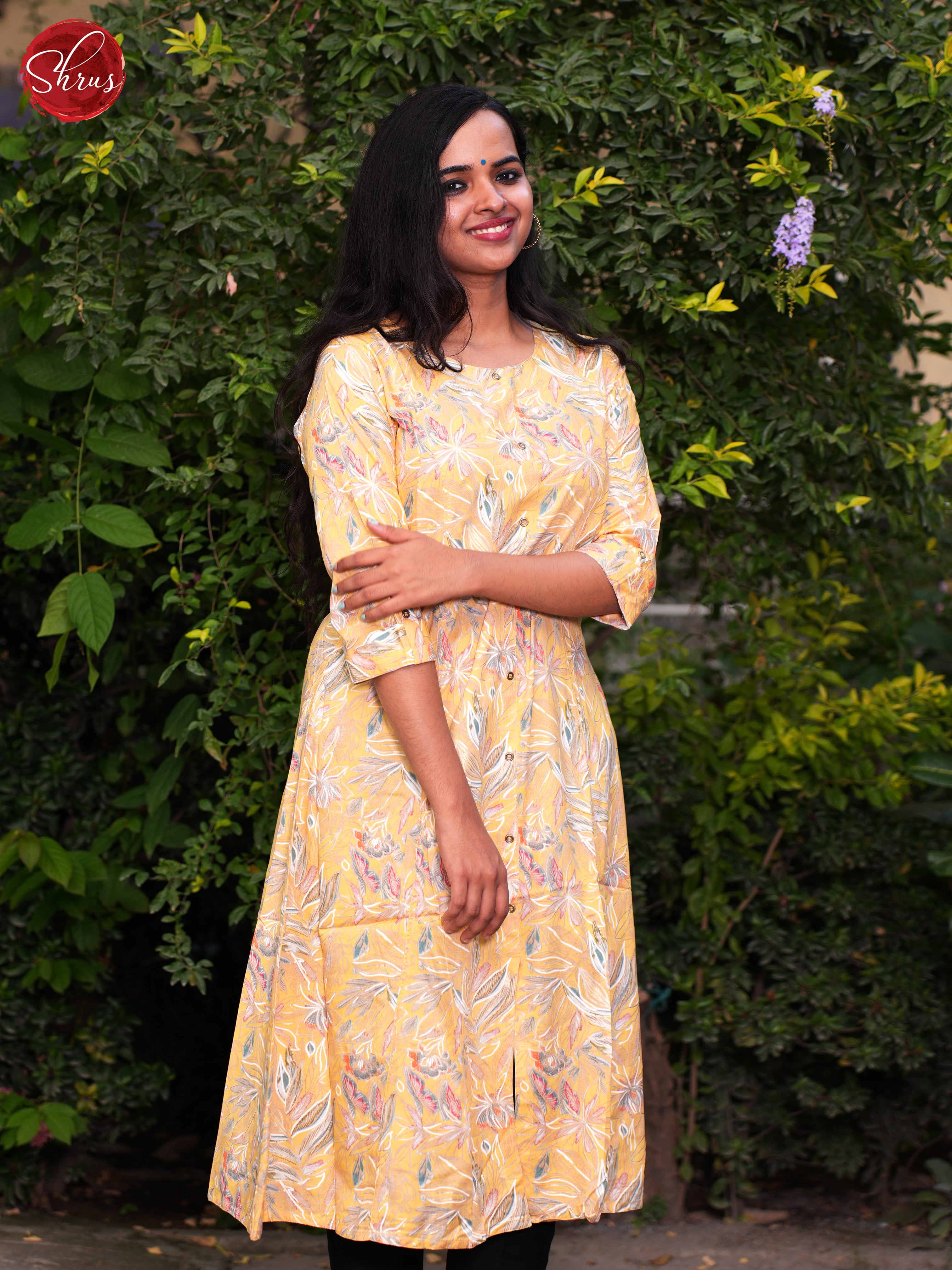 Pale Yellow - Readymade Kurti - Shop on ShrusEternity.com