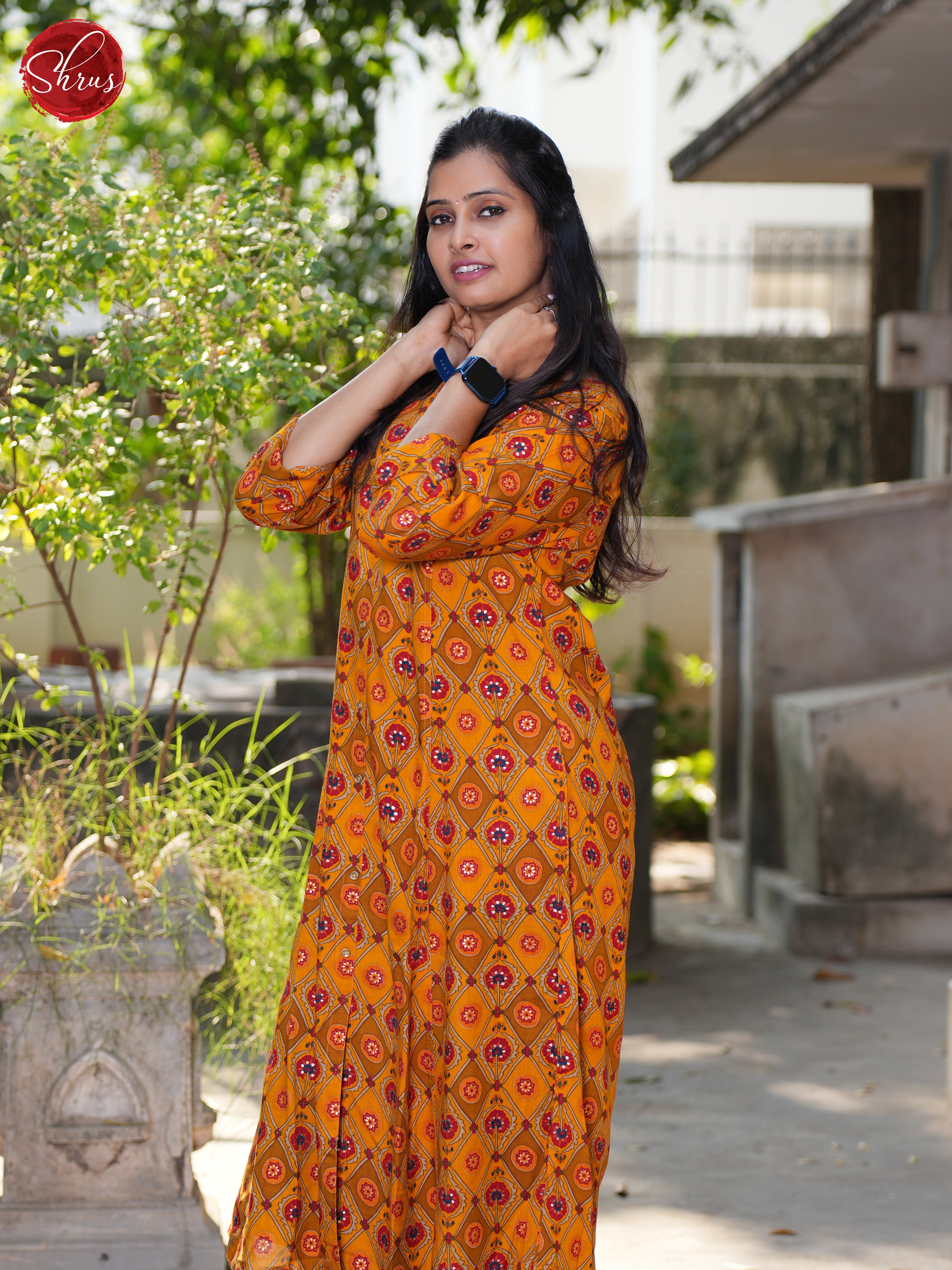 Orange - Readymade Kurti - Shop on ShrusEternity.com