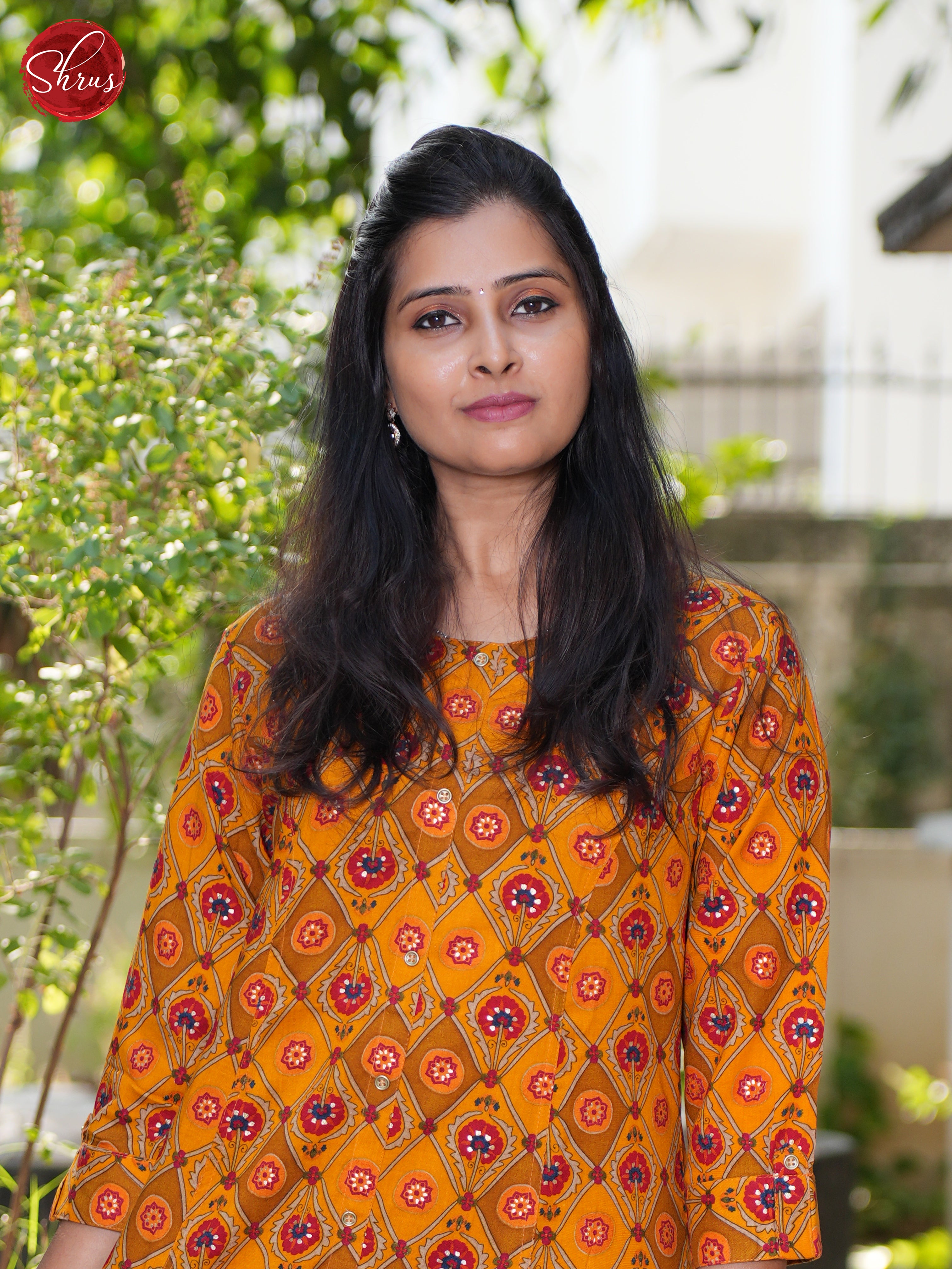 Orange - Readymade Kurti - Shop on ShrusEternity.com