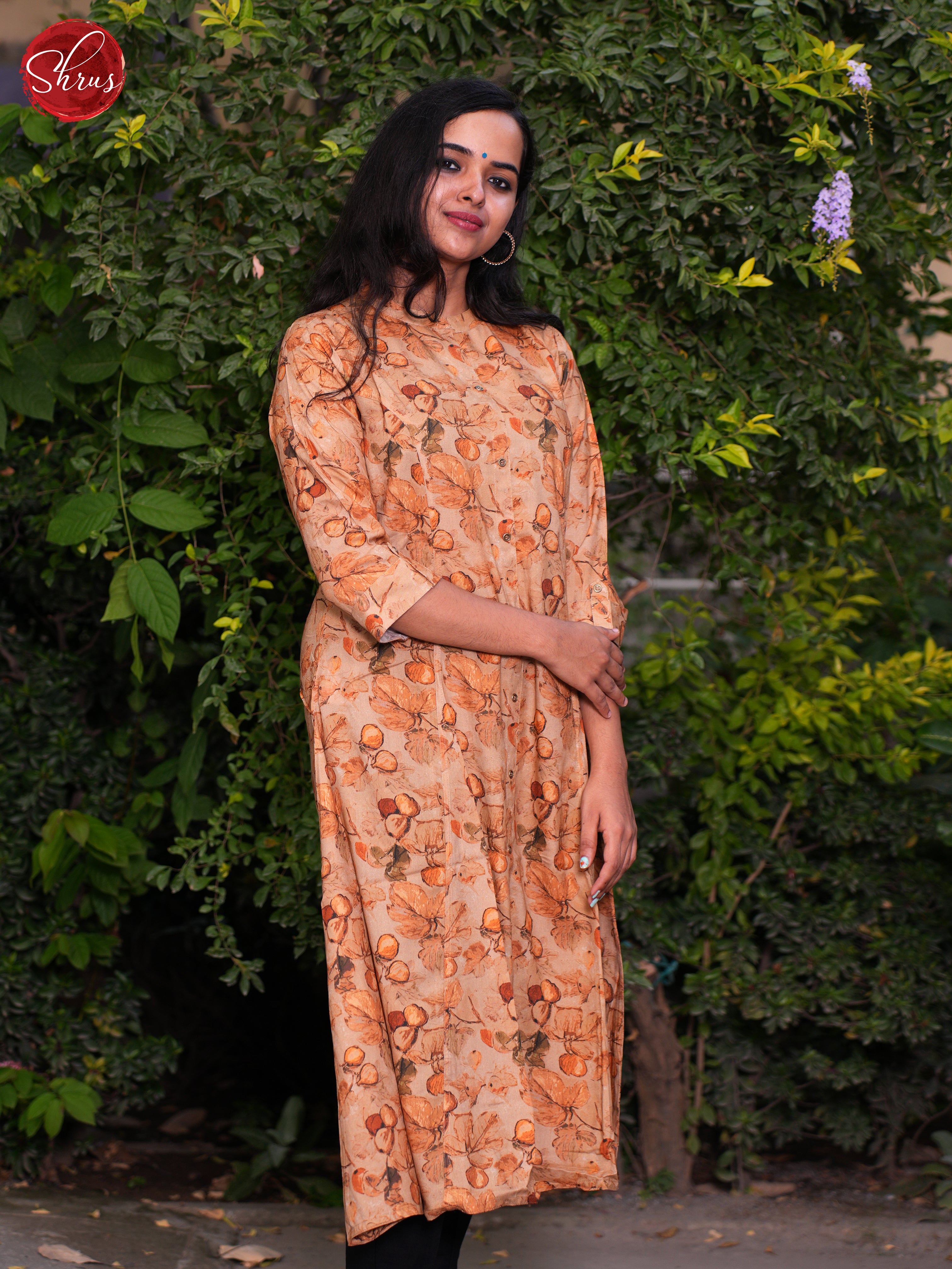 Orange - Readymade Kurti - Shop on ShrusEternity.com