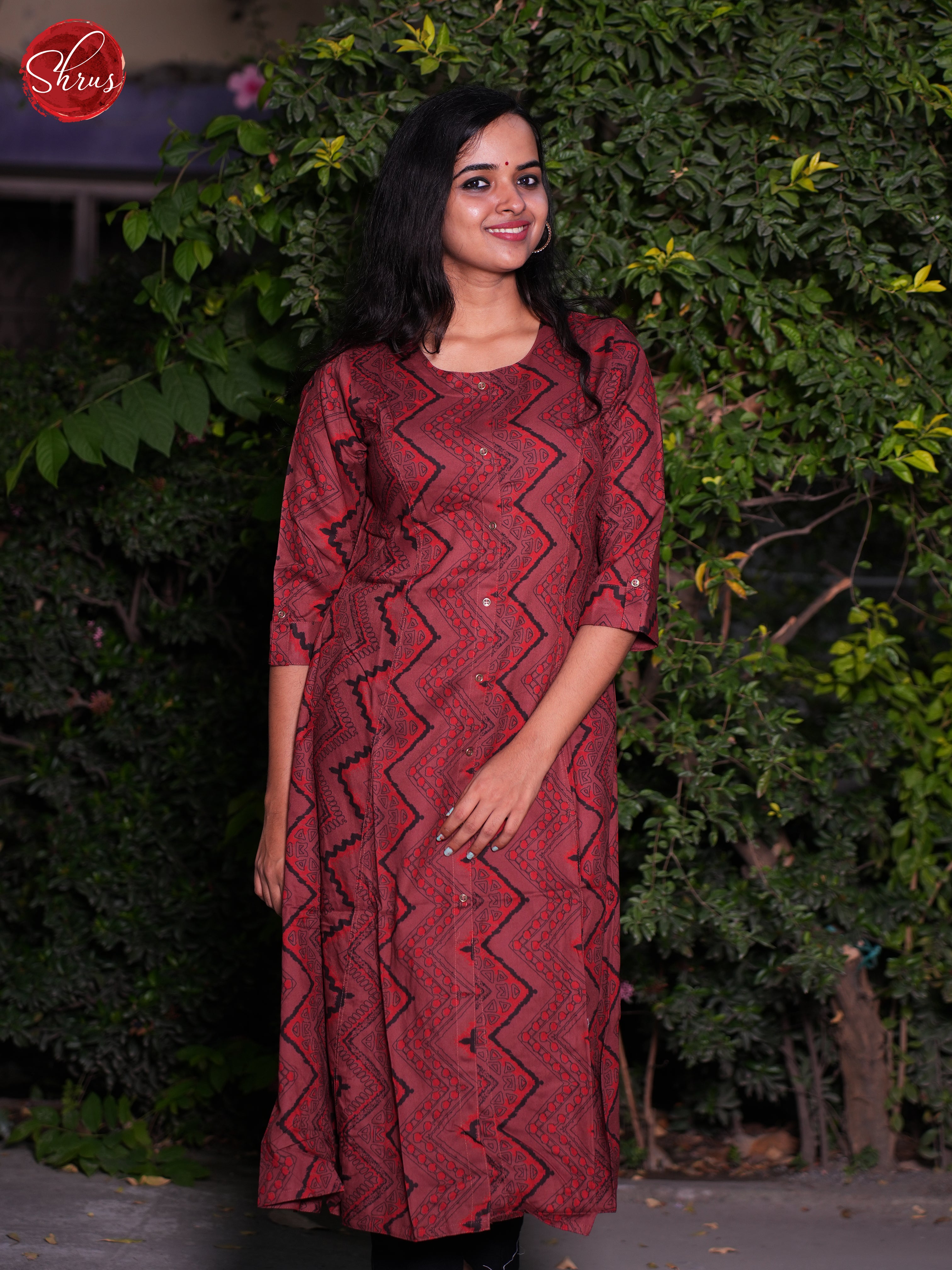 Maroon - Readymade Kurti - Shop on ShrusEternity.com