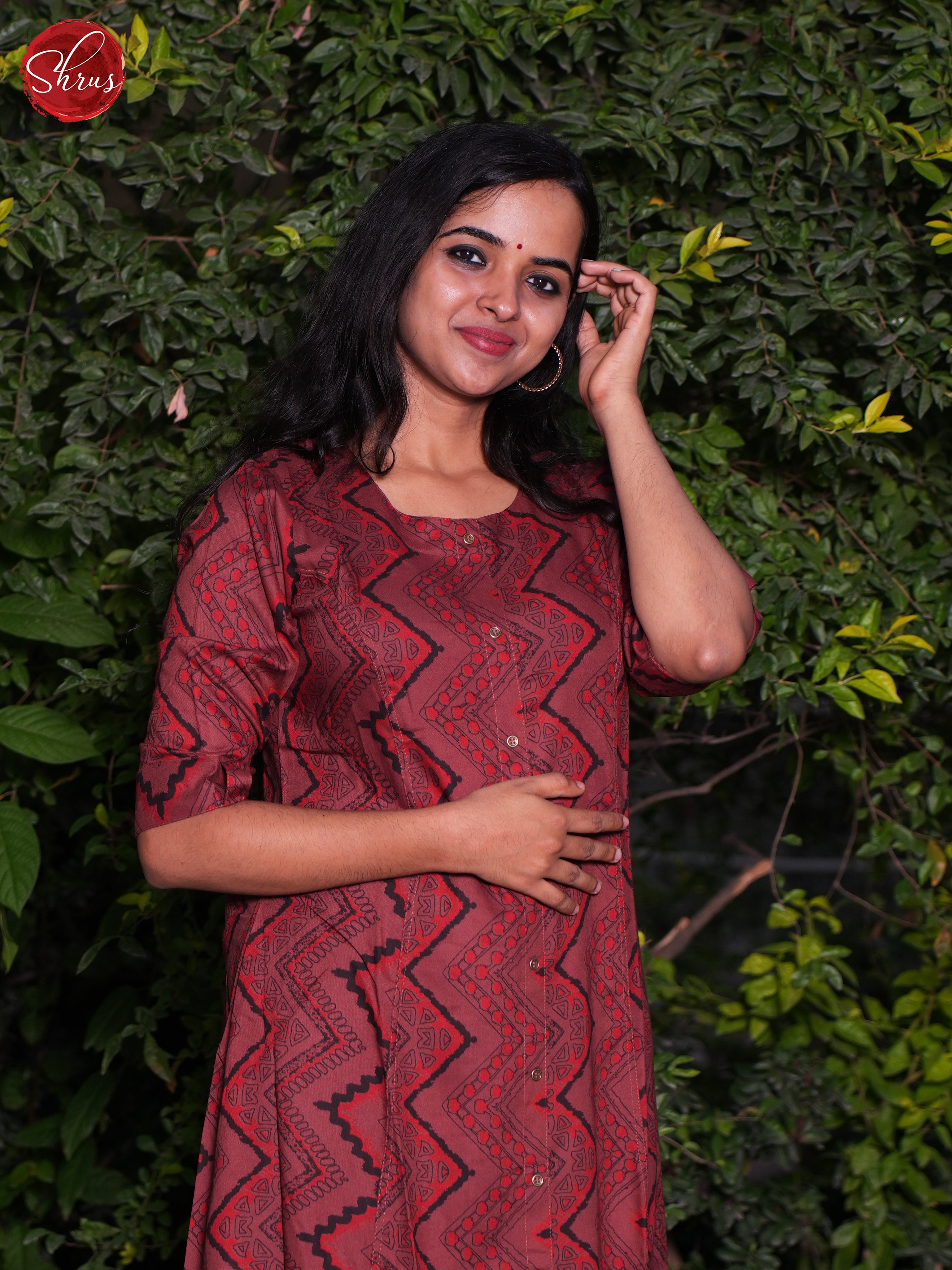 Maroon - Readymade Kurti - Shop on ShrusEternity.com