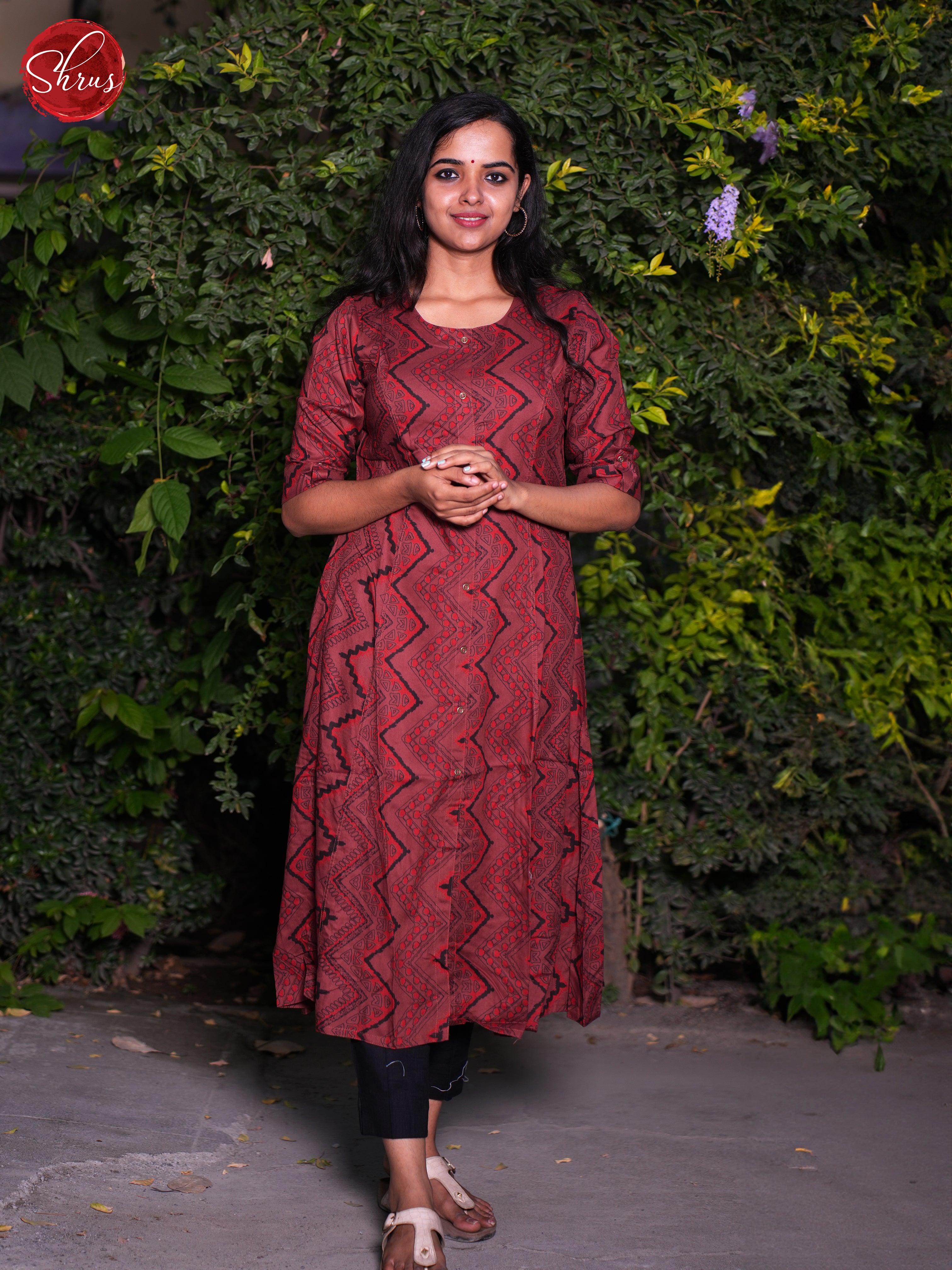 Maroon - Readymade Kurti - Shop on ShrusEternity.com