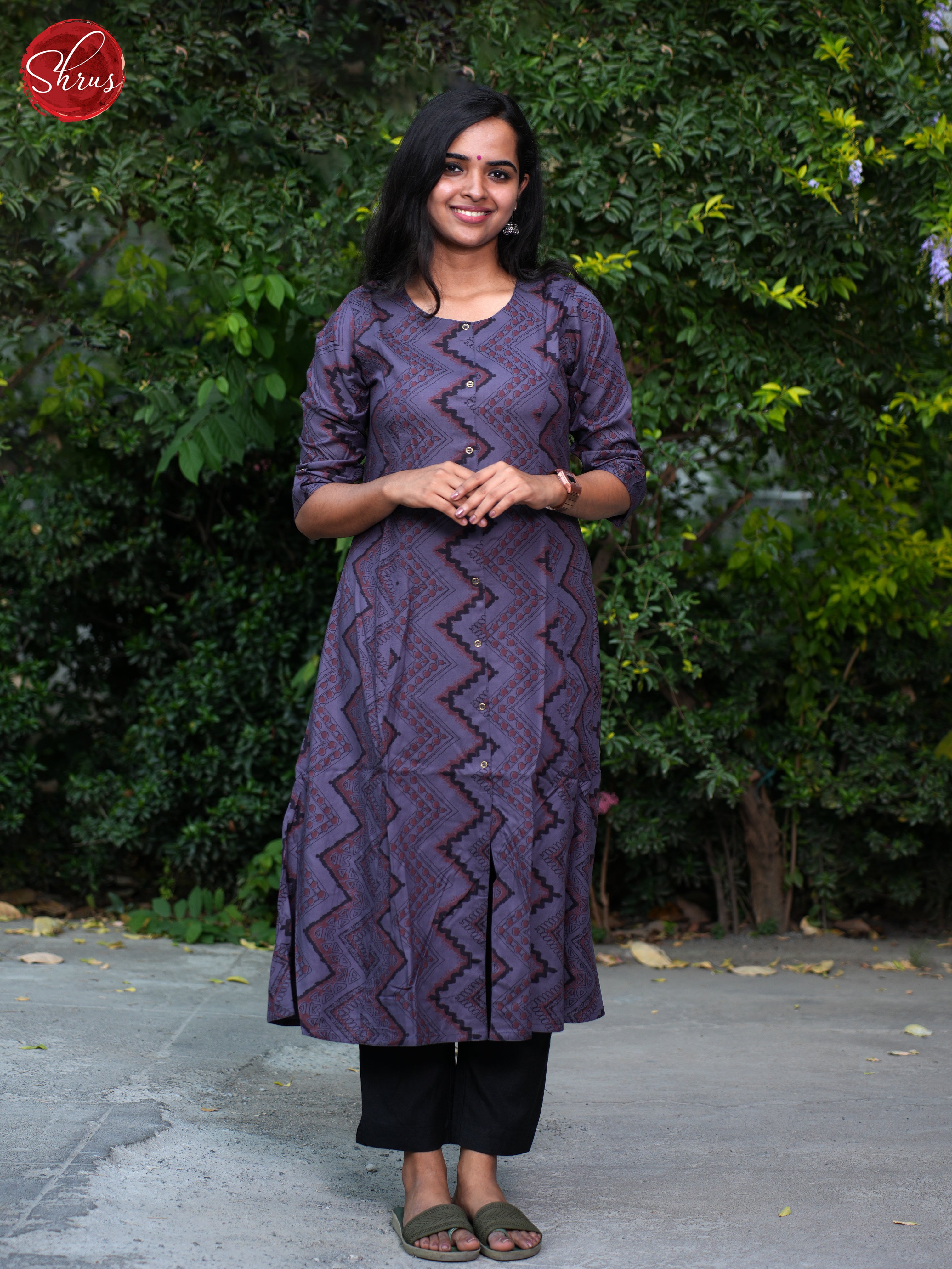 Purple- Casual Kurti - Shop on ShrusEternity.com