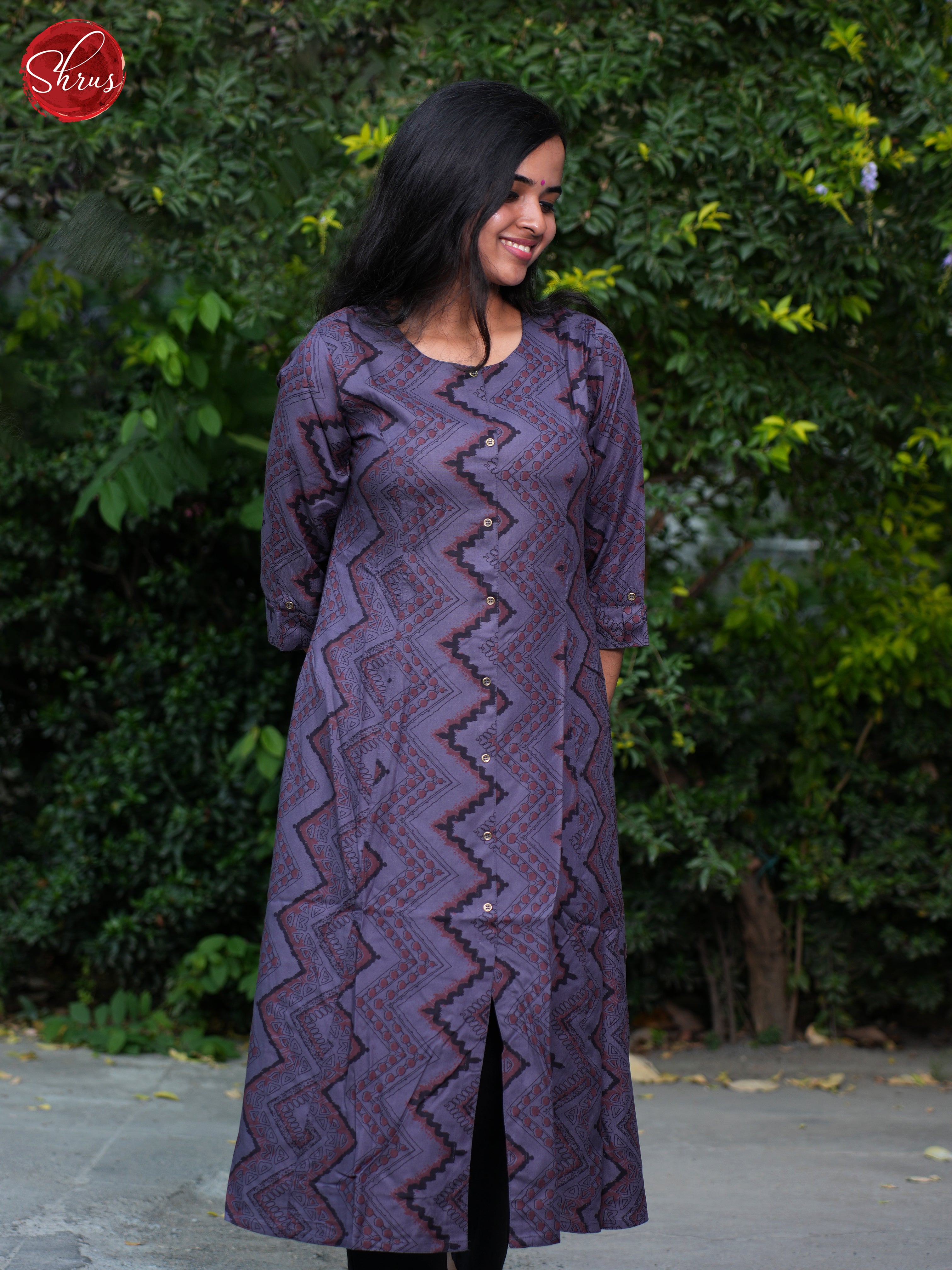 Purple- Casual Kurti - Shop on ShrusEternity.com