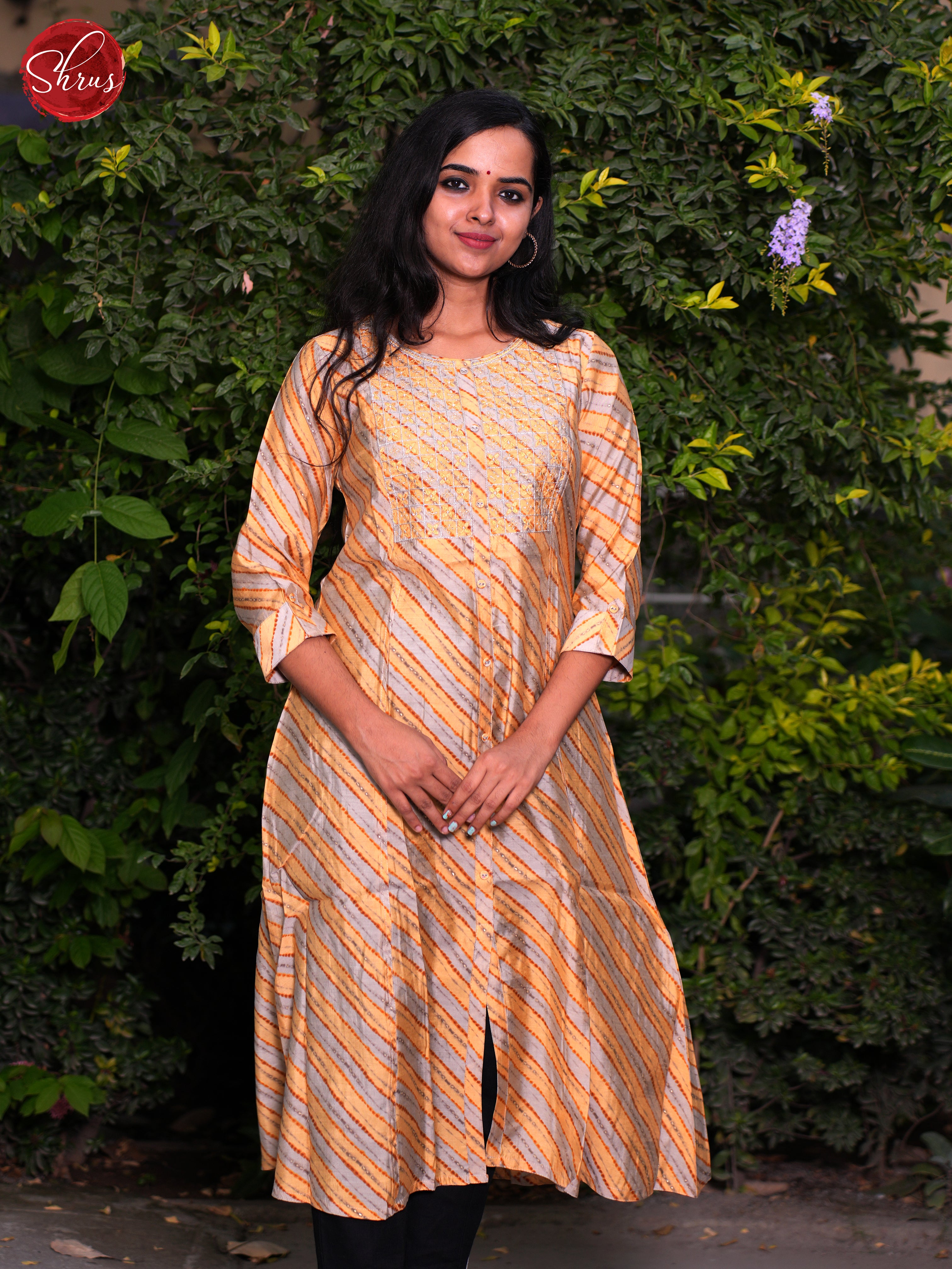 Orange - Readymade Kurti - Shop on ShrusEternity.com