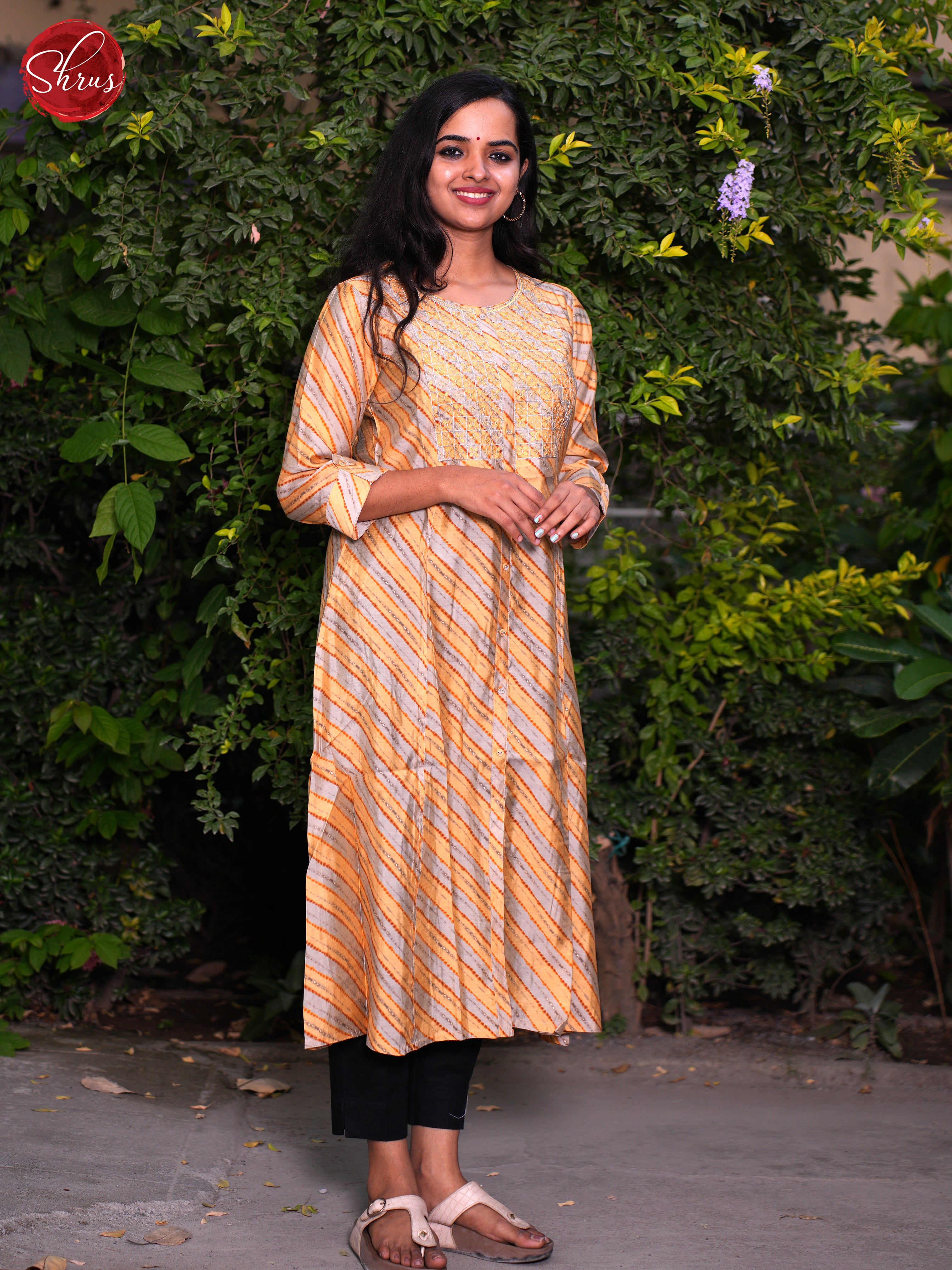 Orange - Readymade Kurti - Shop on ShrusEternity.com