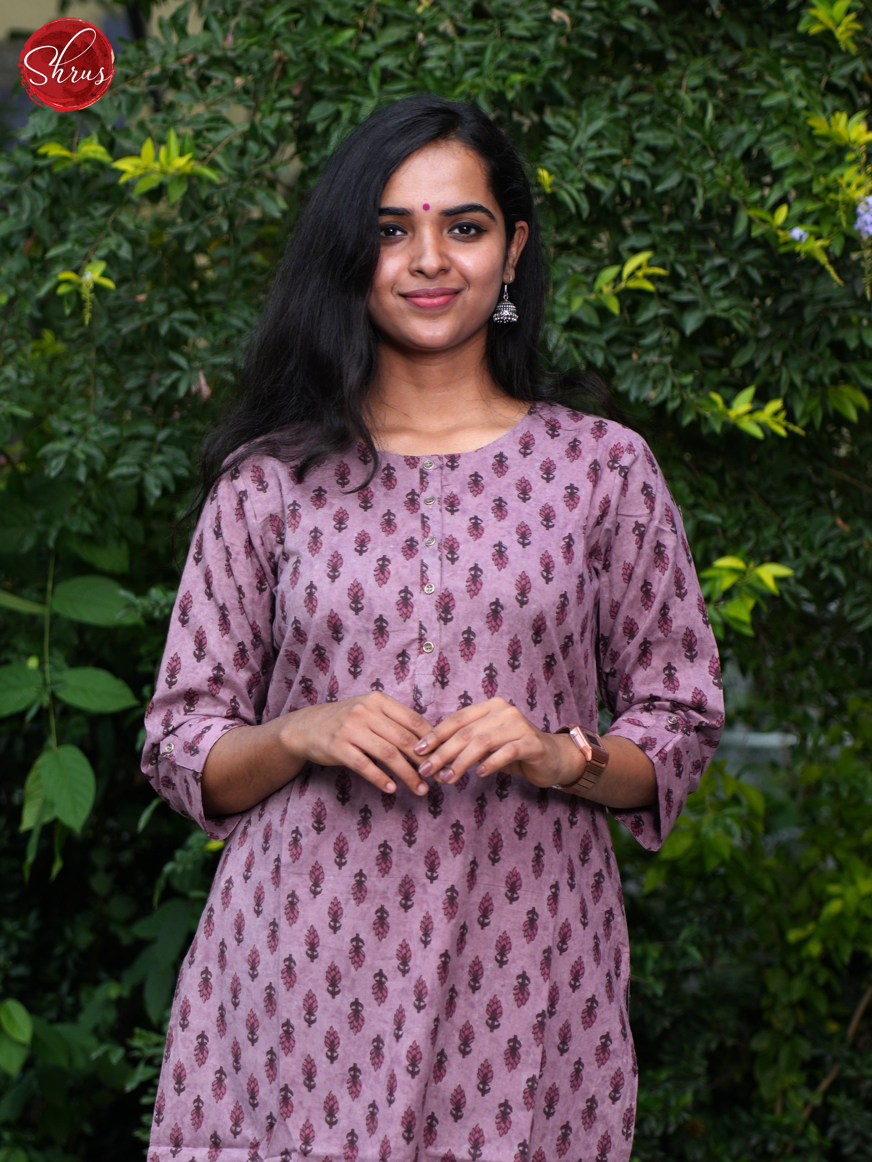 Lavender - Printed Readymade Kurti - Shop on ShrusEternity.com