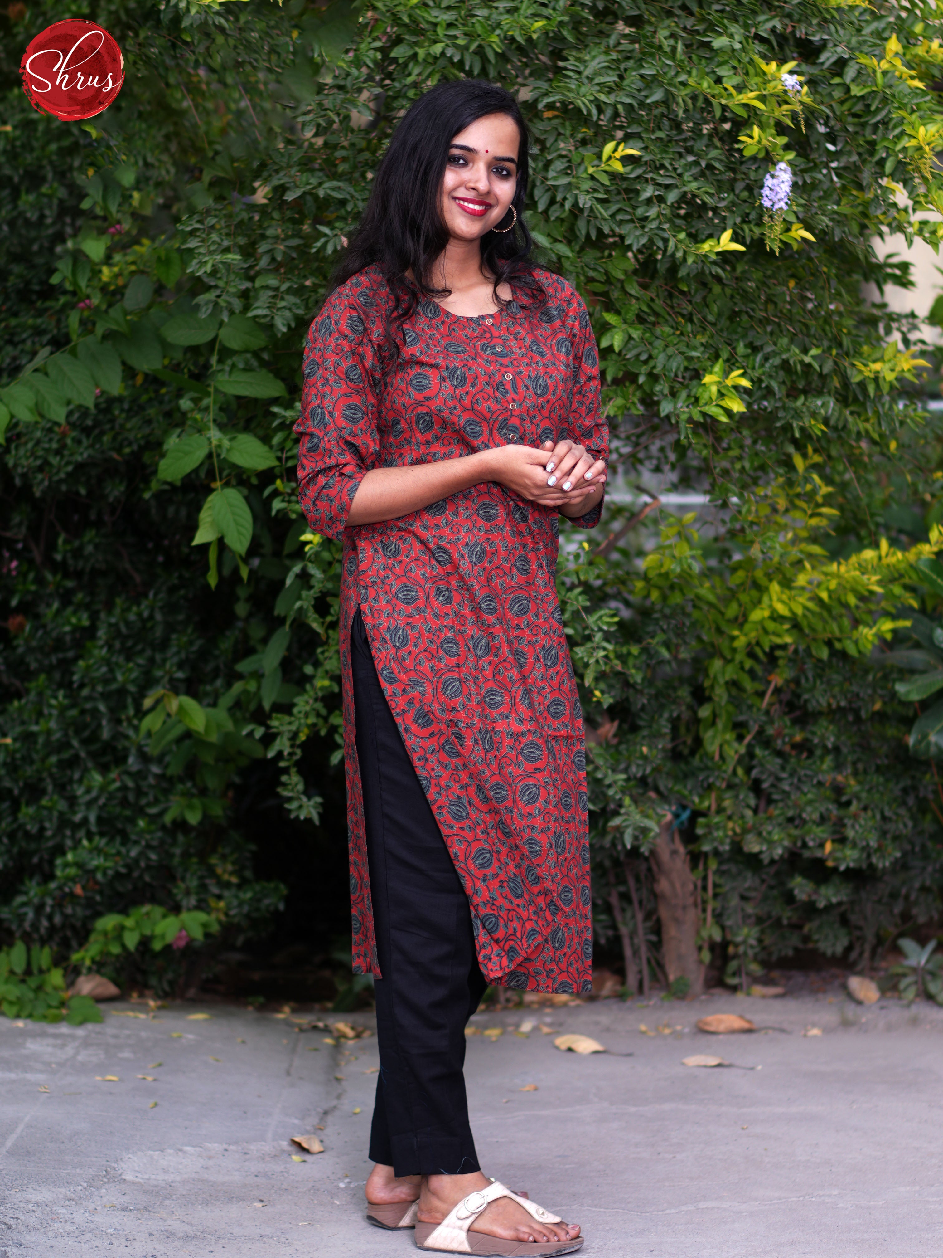 Red - Readymade Kurti - Shop on ShrusEternity.com