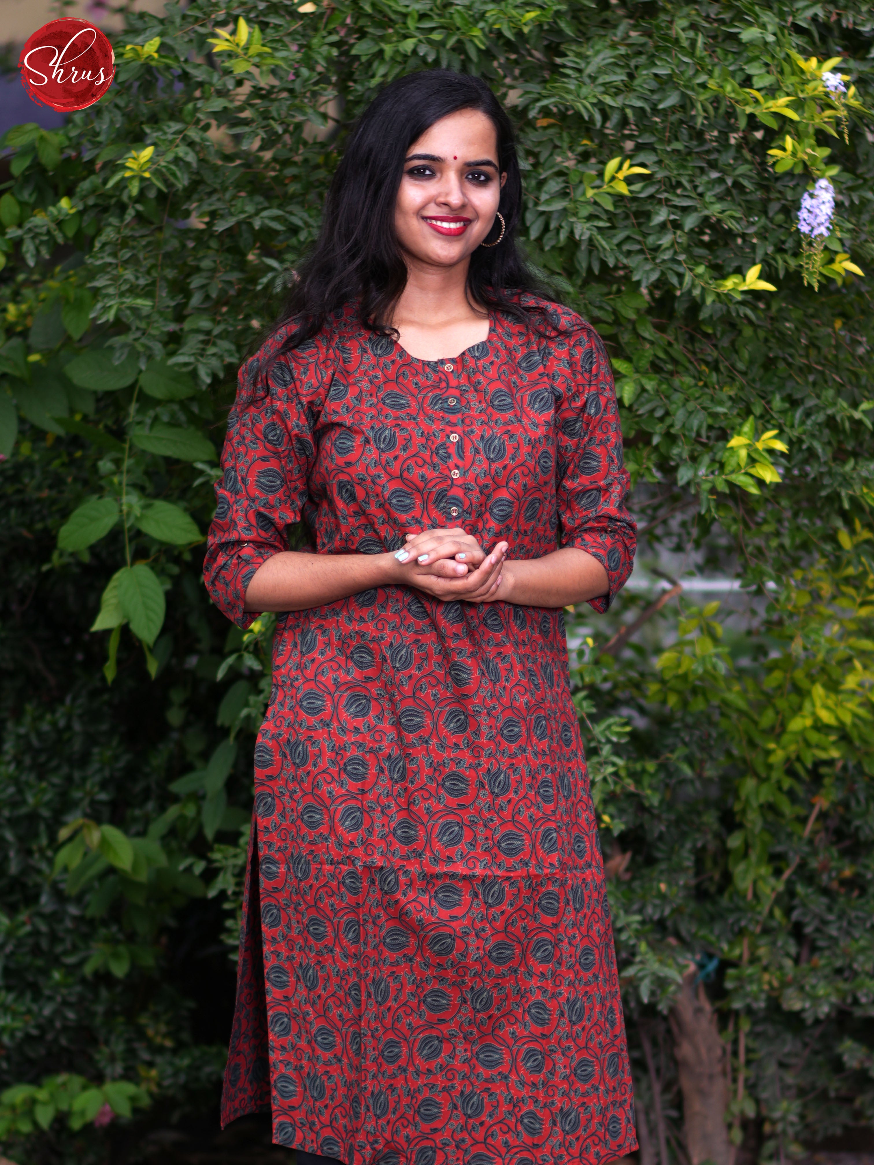 Red - Readymade Kurti - Shop on ShrusEternity.com