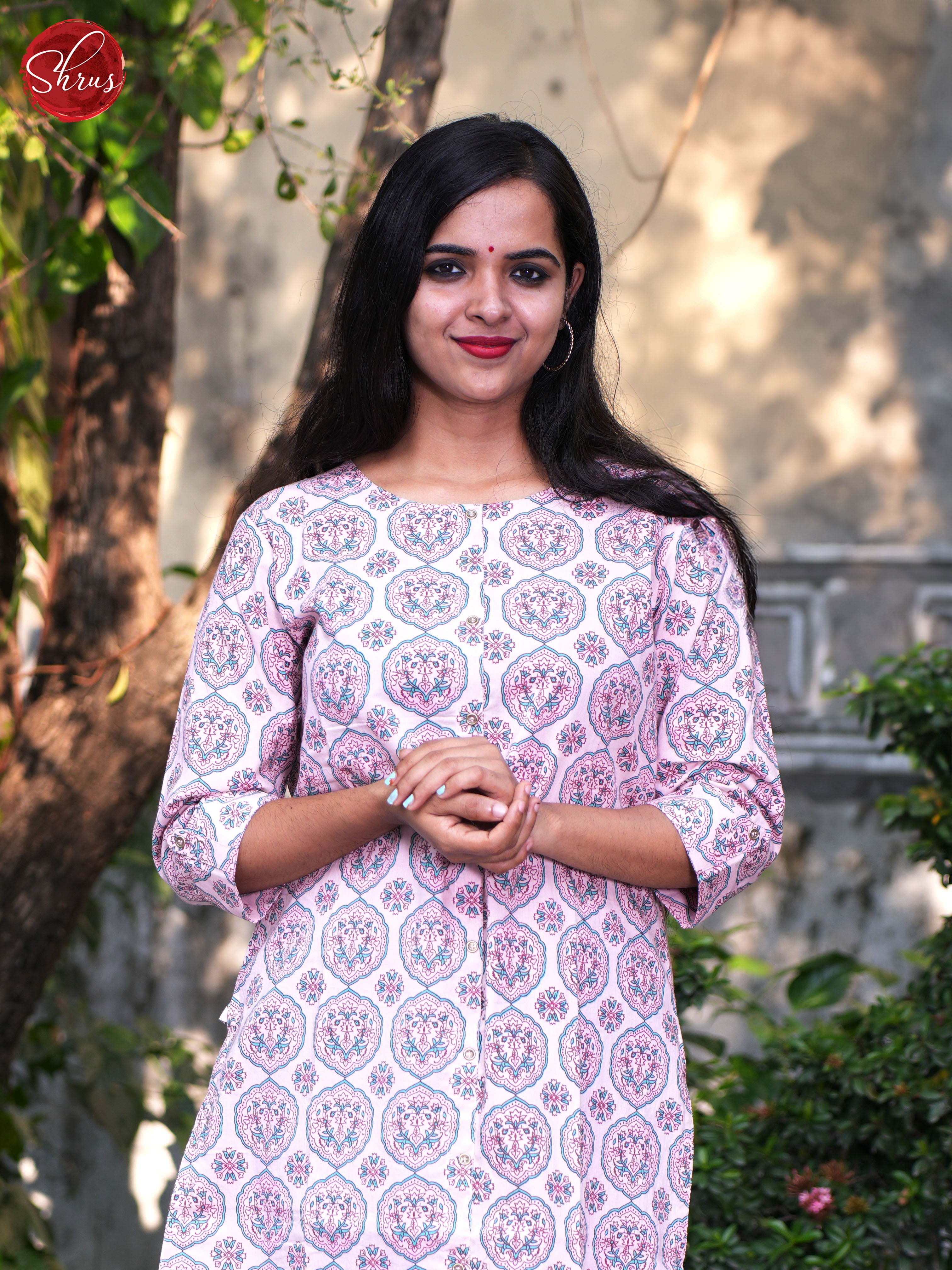 PInk  - Printed  Readymade Kurti - Shop on ShrusEternity.com