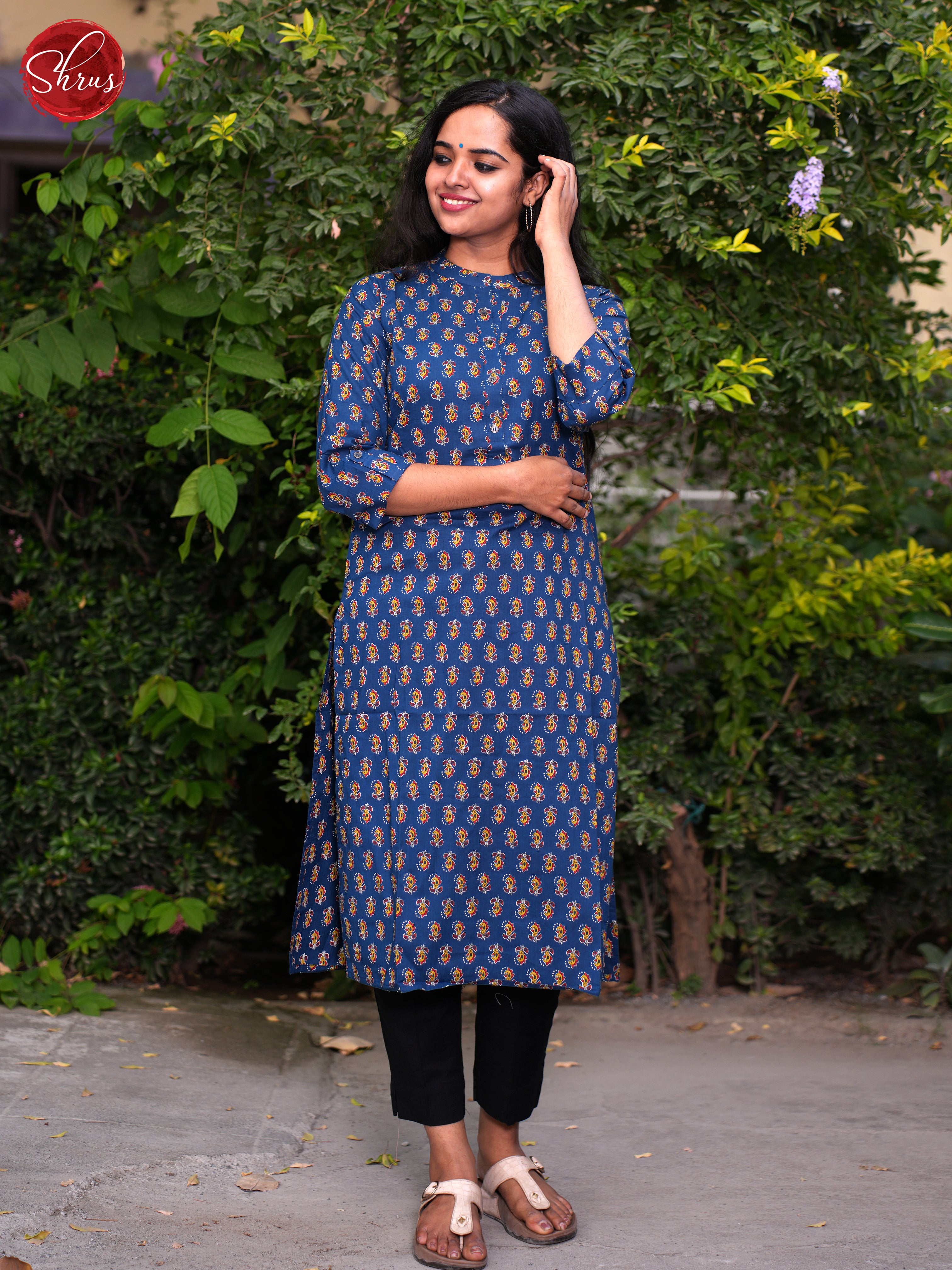 Blue - Casual Readymade Kurti - Shop on ShrusEternity.com