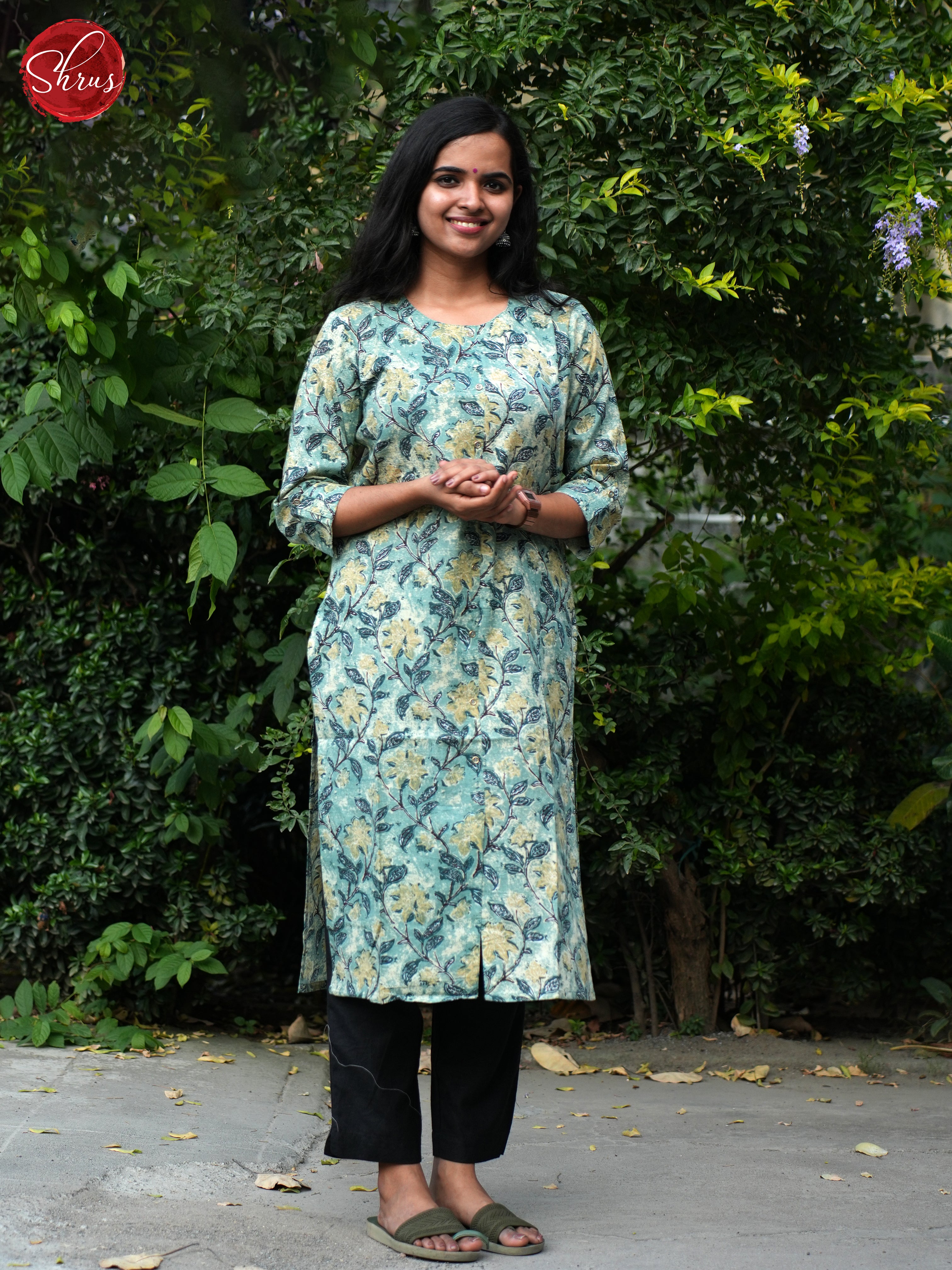 Blue- Readymade Casual Kurti - Shop on ShrusEternity.com