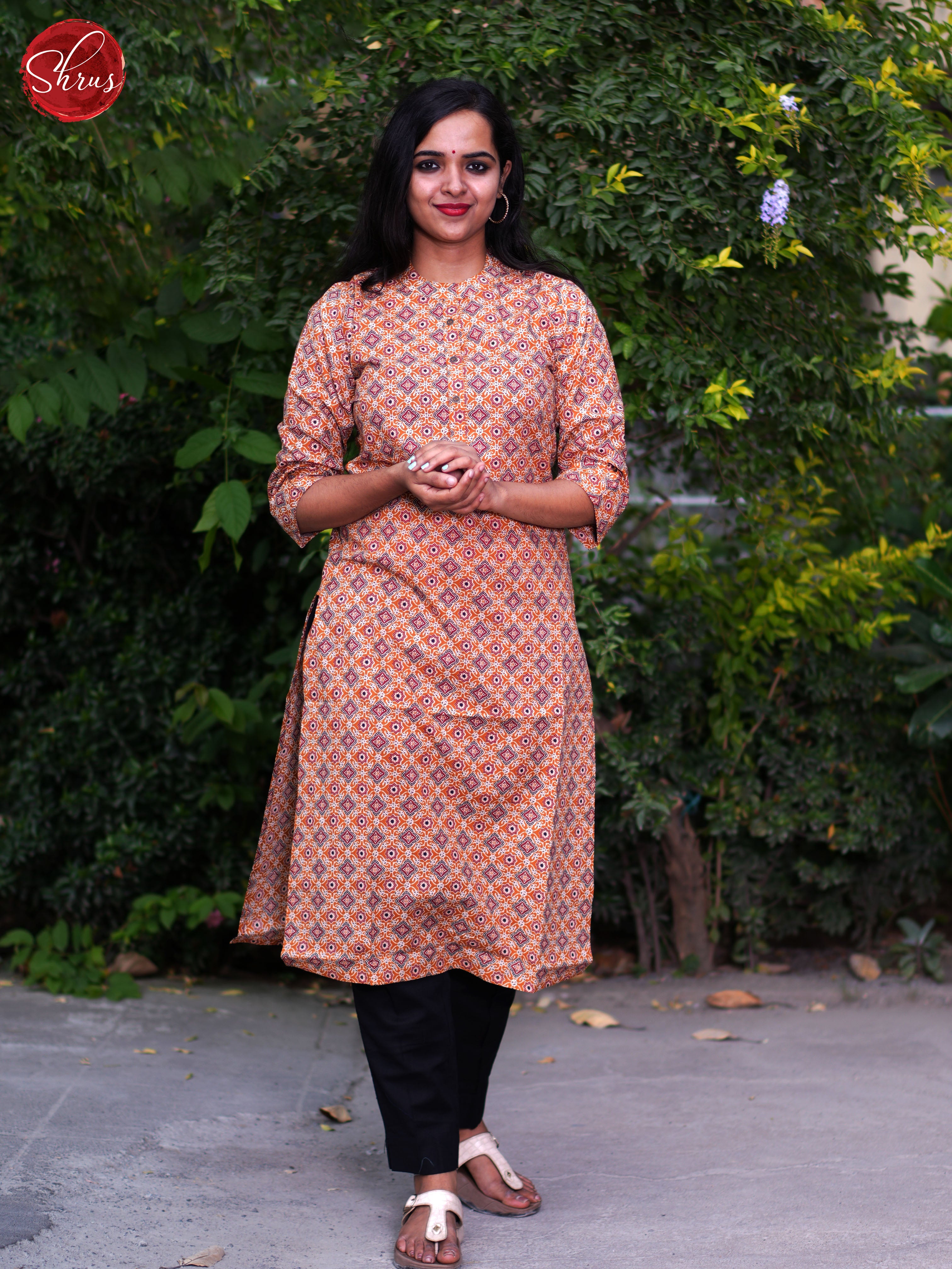 Brown - Readymade Kurti - Shop on ShrusEternity.com