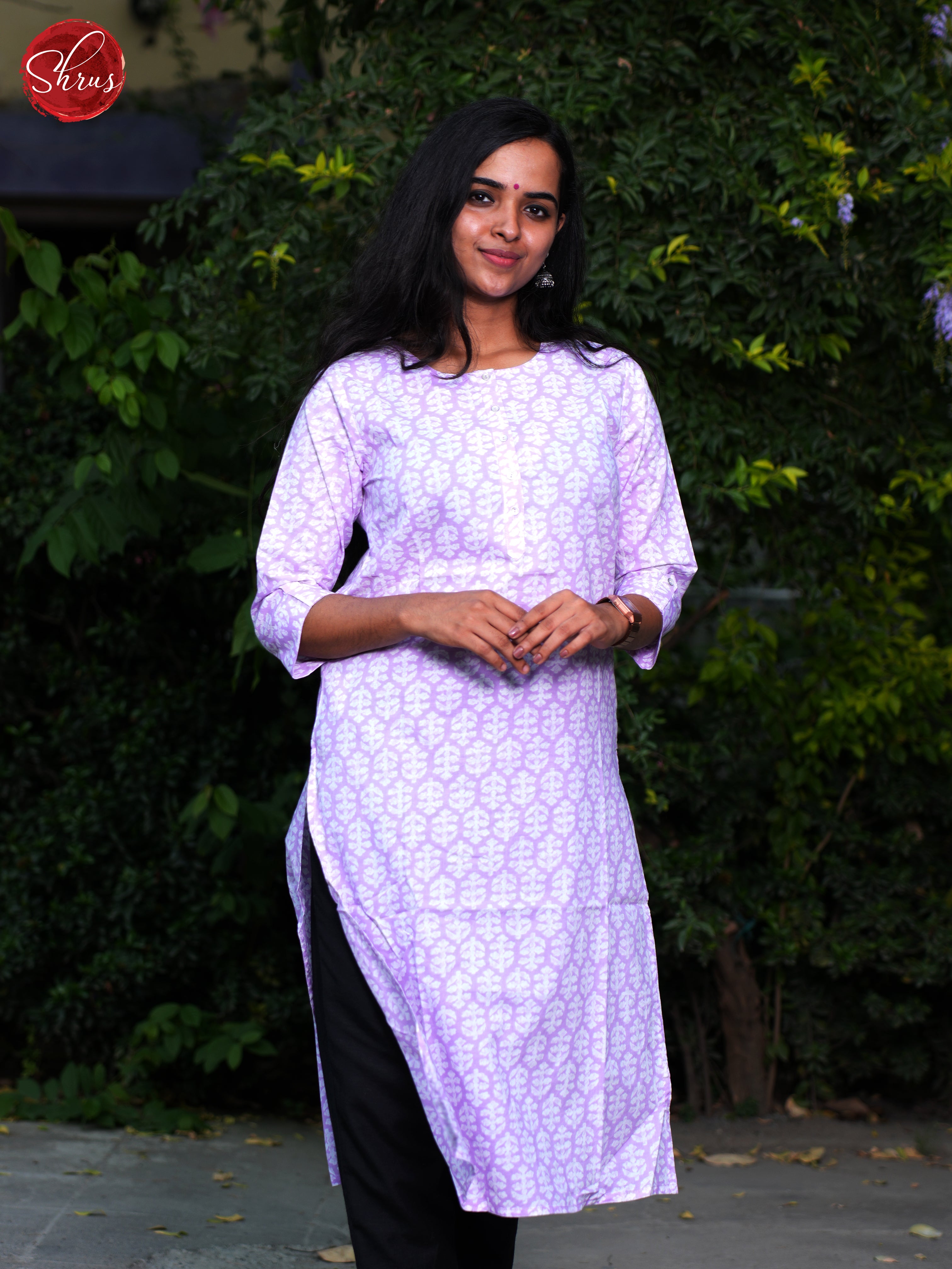 Lavender - Readymade Printed Kurti - Shop on ShrusEternity.com