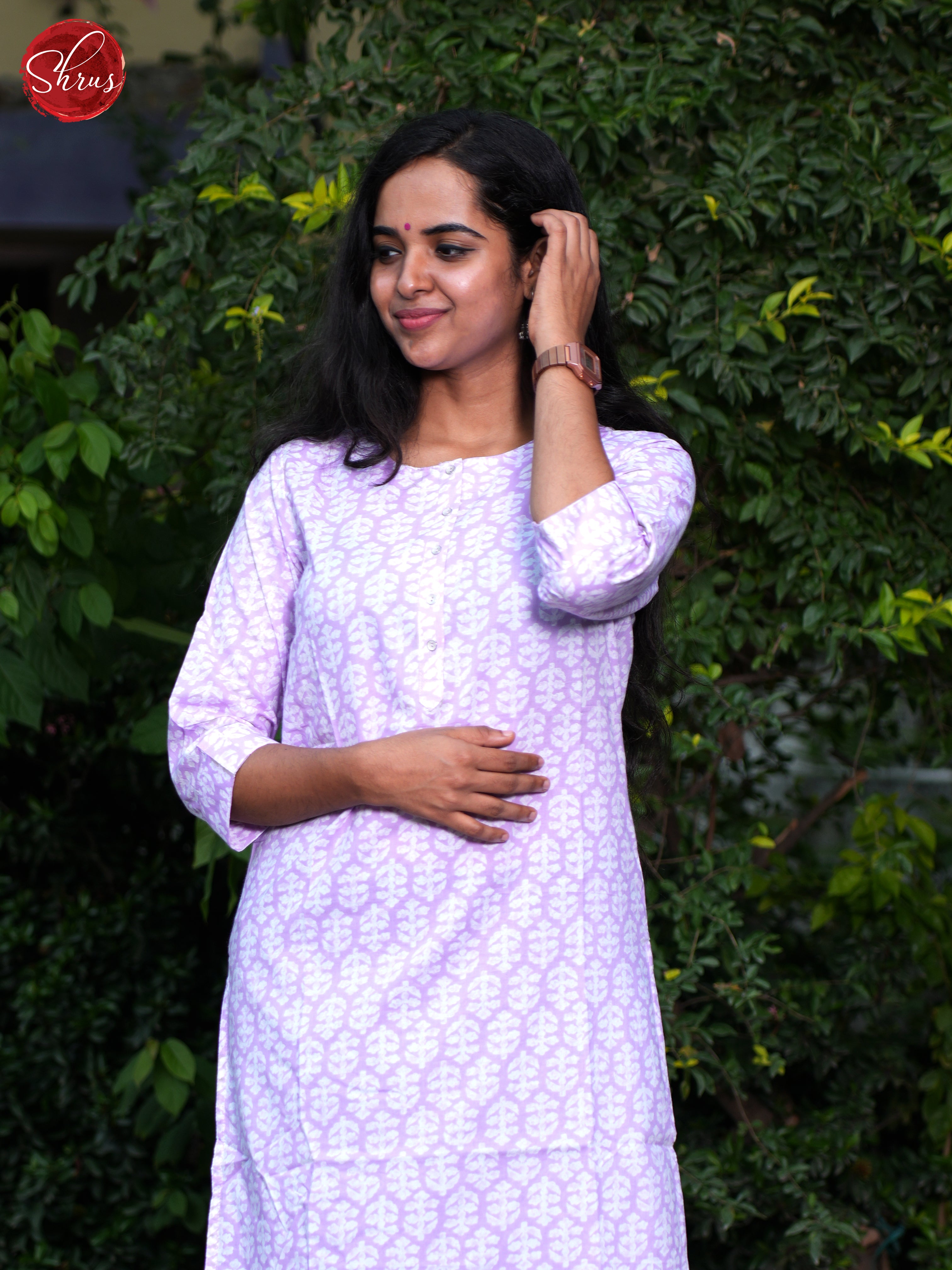 Lavender - Readymade Printed Kurti - Shop on ShrusEternity.com