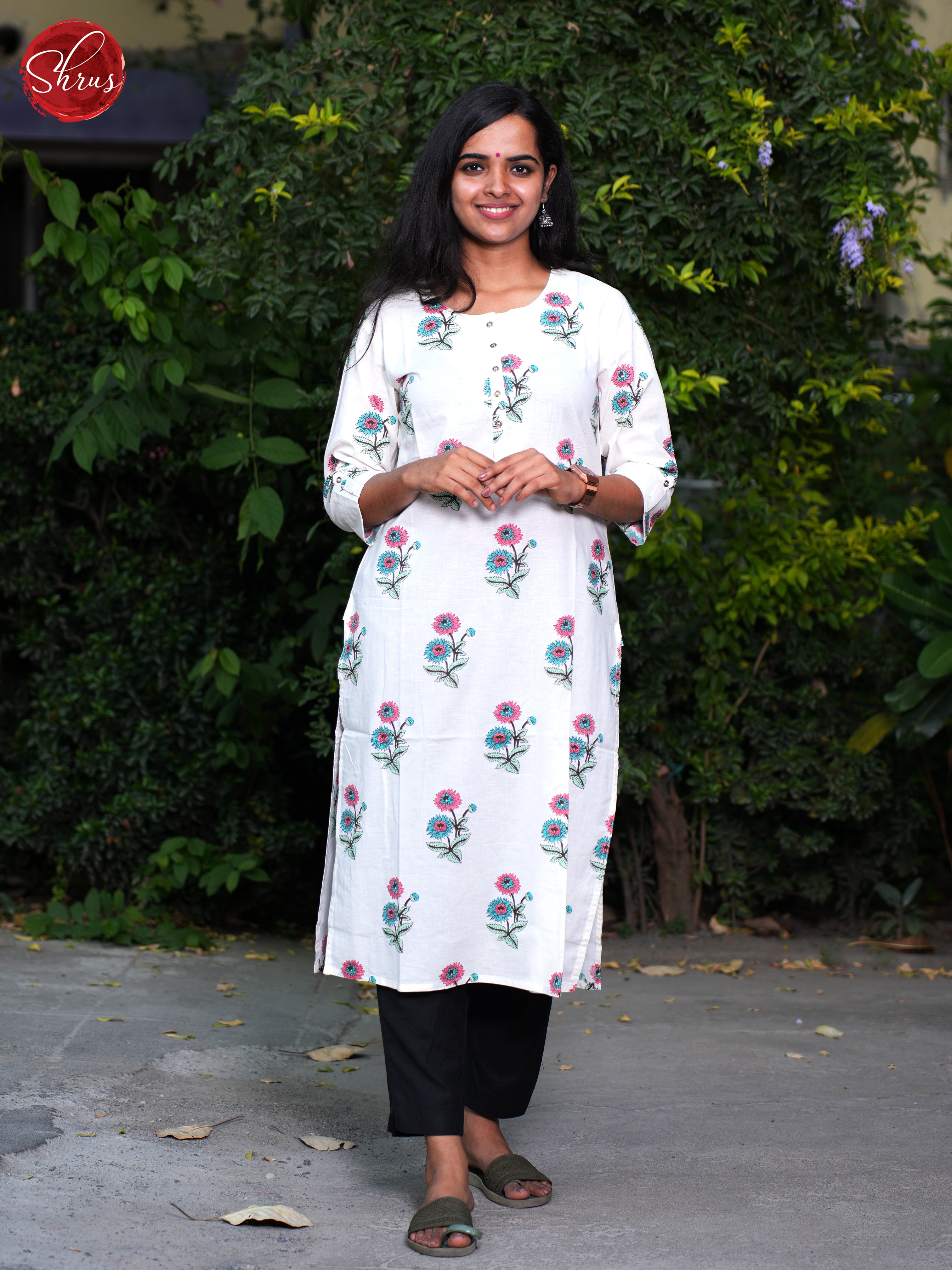 White- Casual Kurti - Shop on ShrusEternity.com