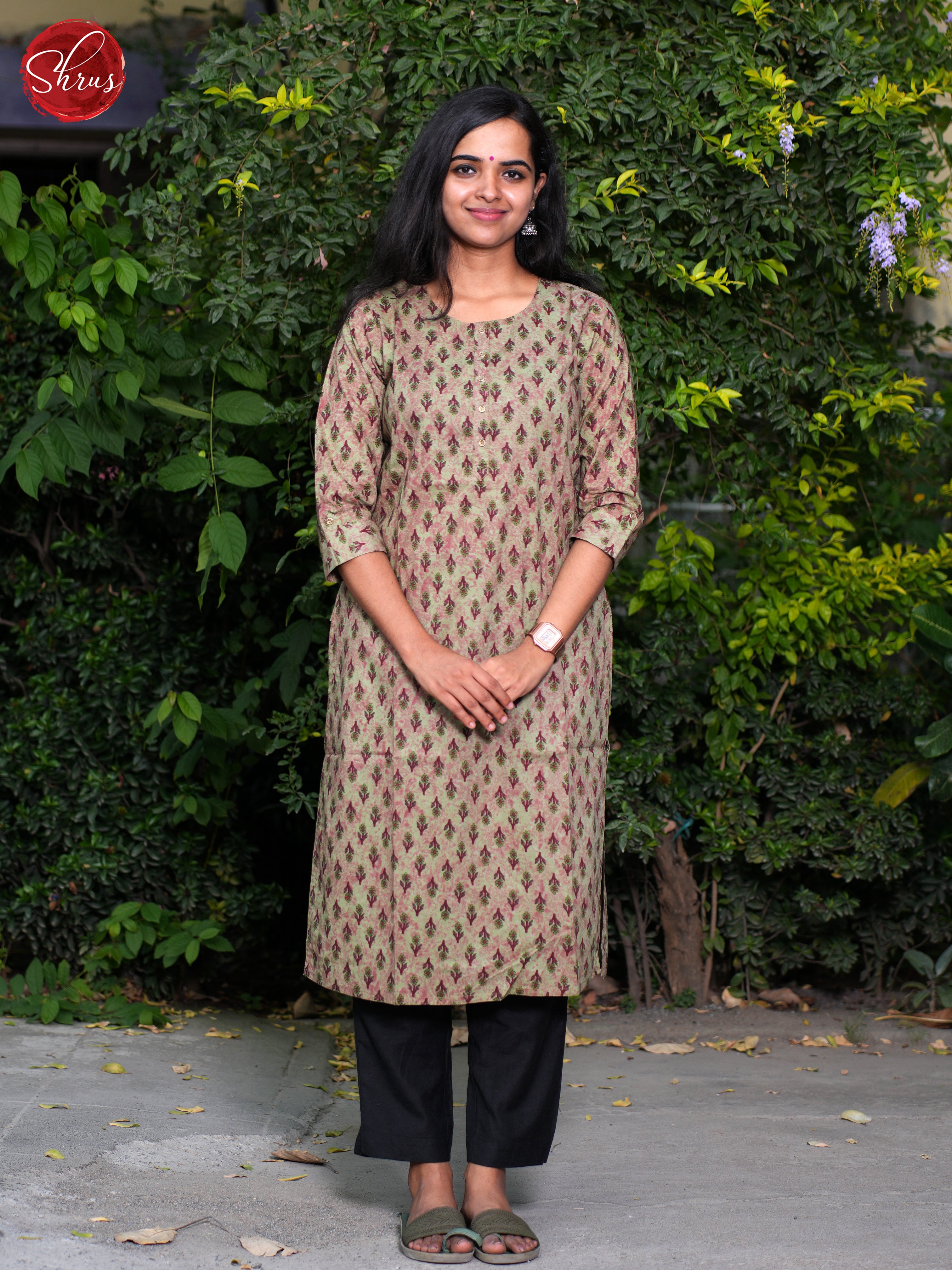 Grey- Casual printed Readymade Kurti - Shop on ShrusEternity.com