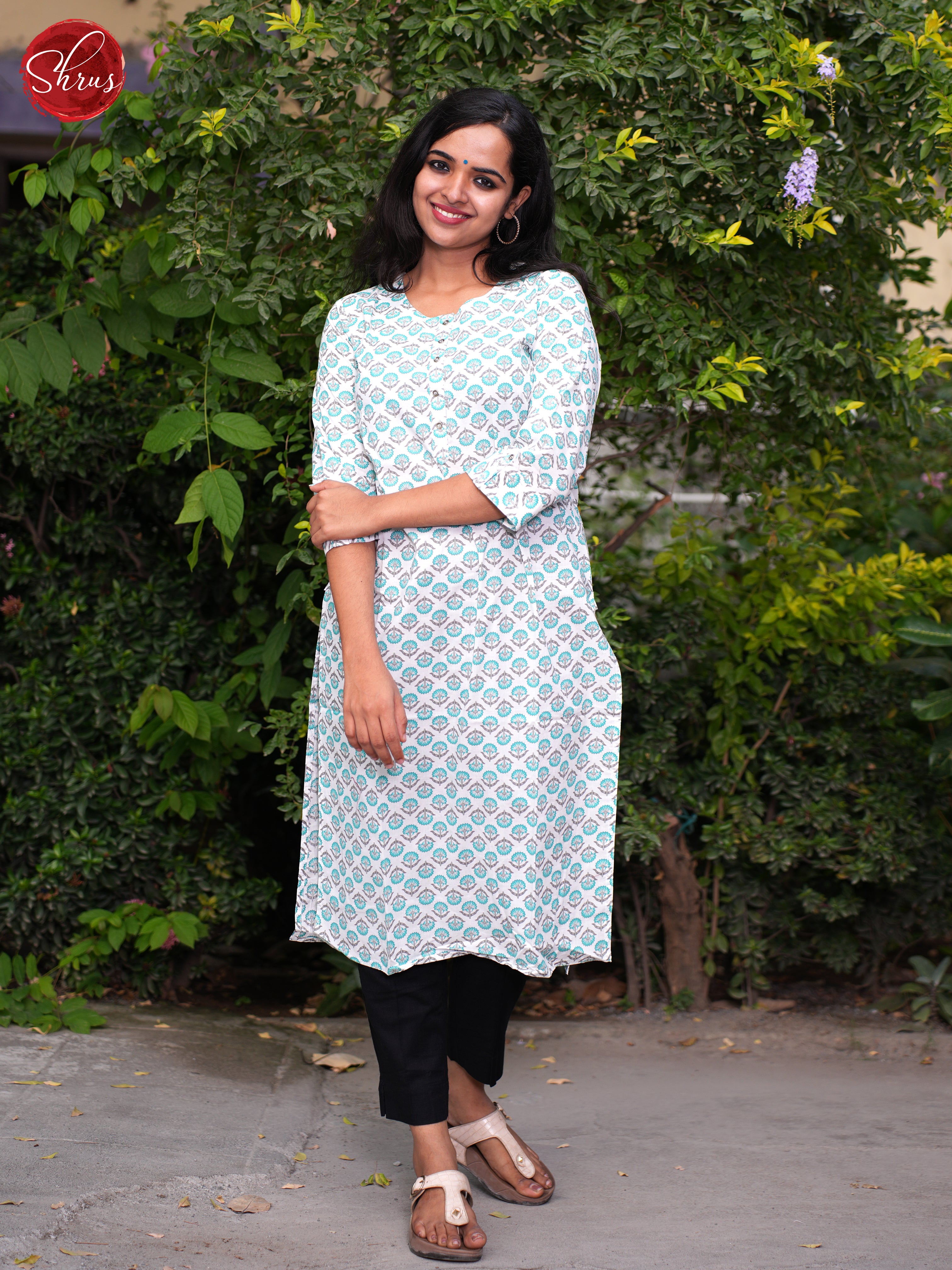 blue- Readymade Kurti - Shop on ShrusEternity.com