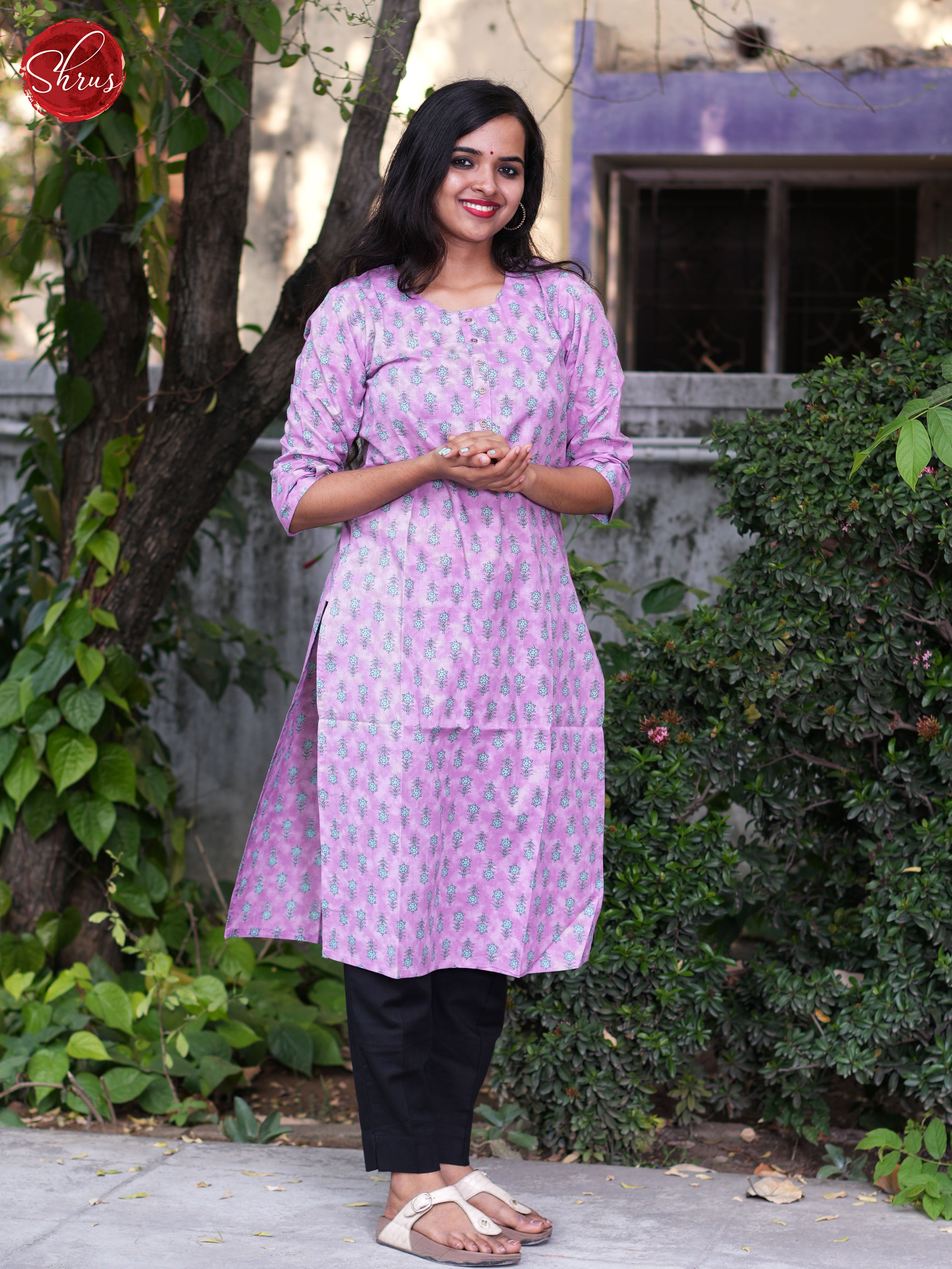 Pink- Readymade Kurti - Shop on ShrusEternity.com