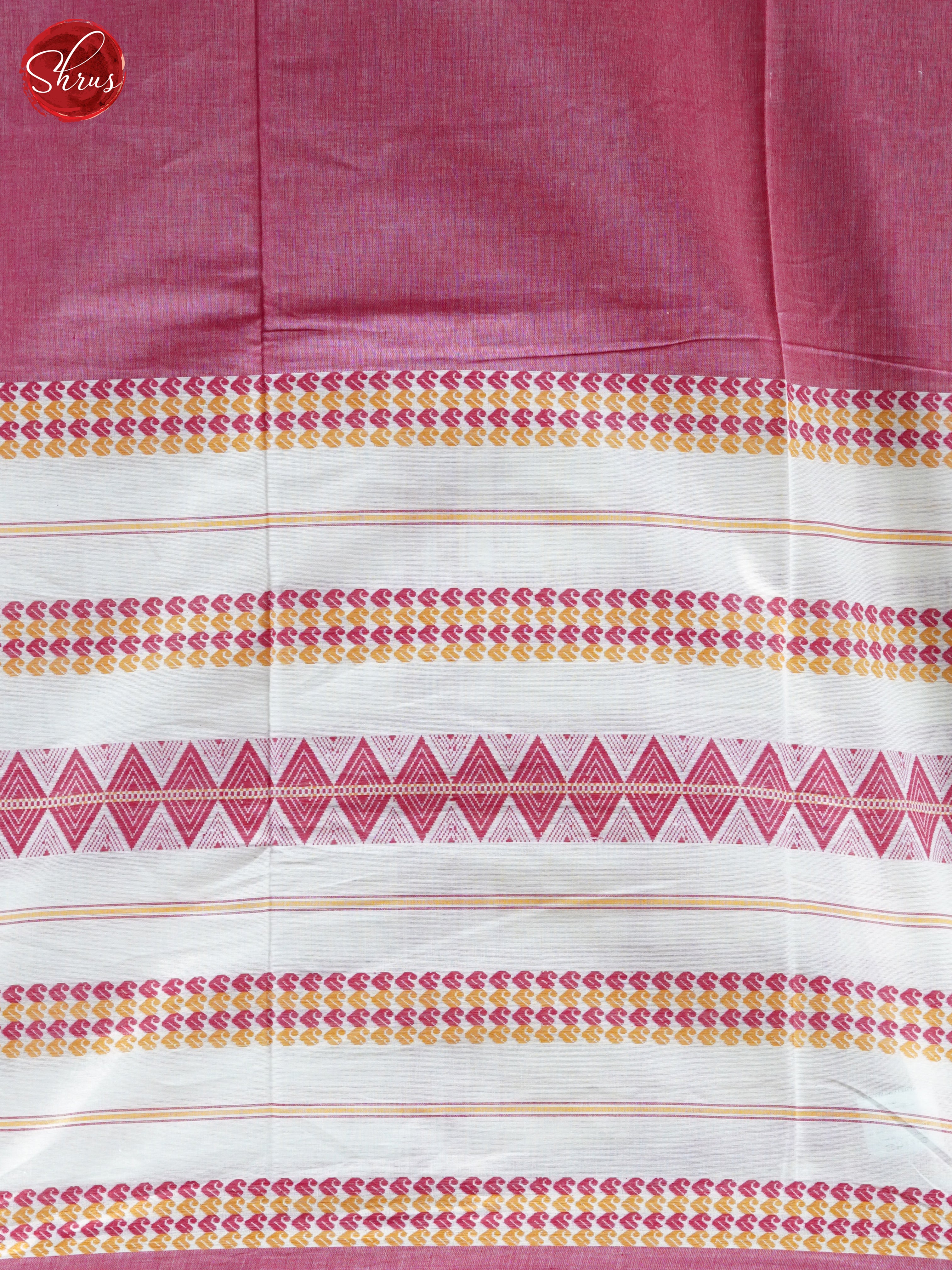 Pink & Cream - Mercerized Cotton Saree - Shop on ShrusEternity.com