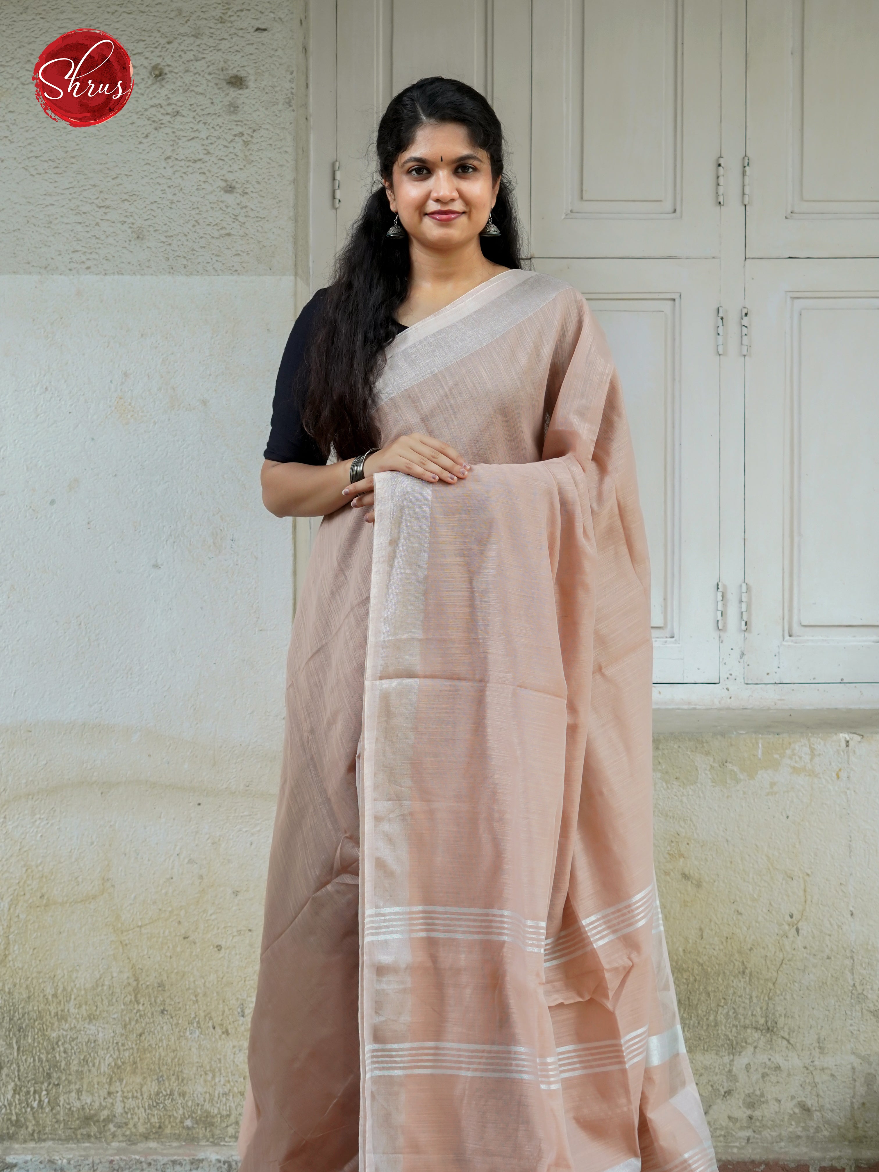 Dusty Brown(Single Tone) - Bengal cotton Saree - Shop on ShrusEternity.com