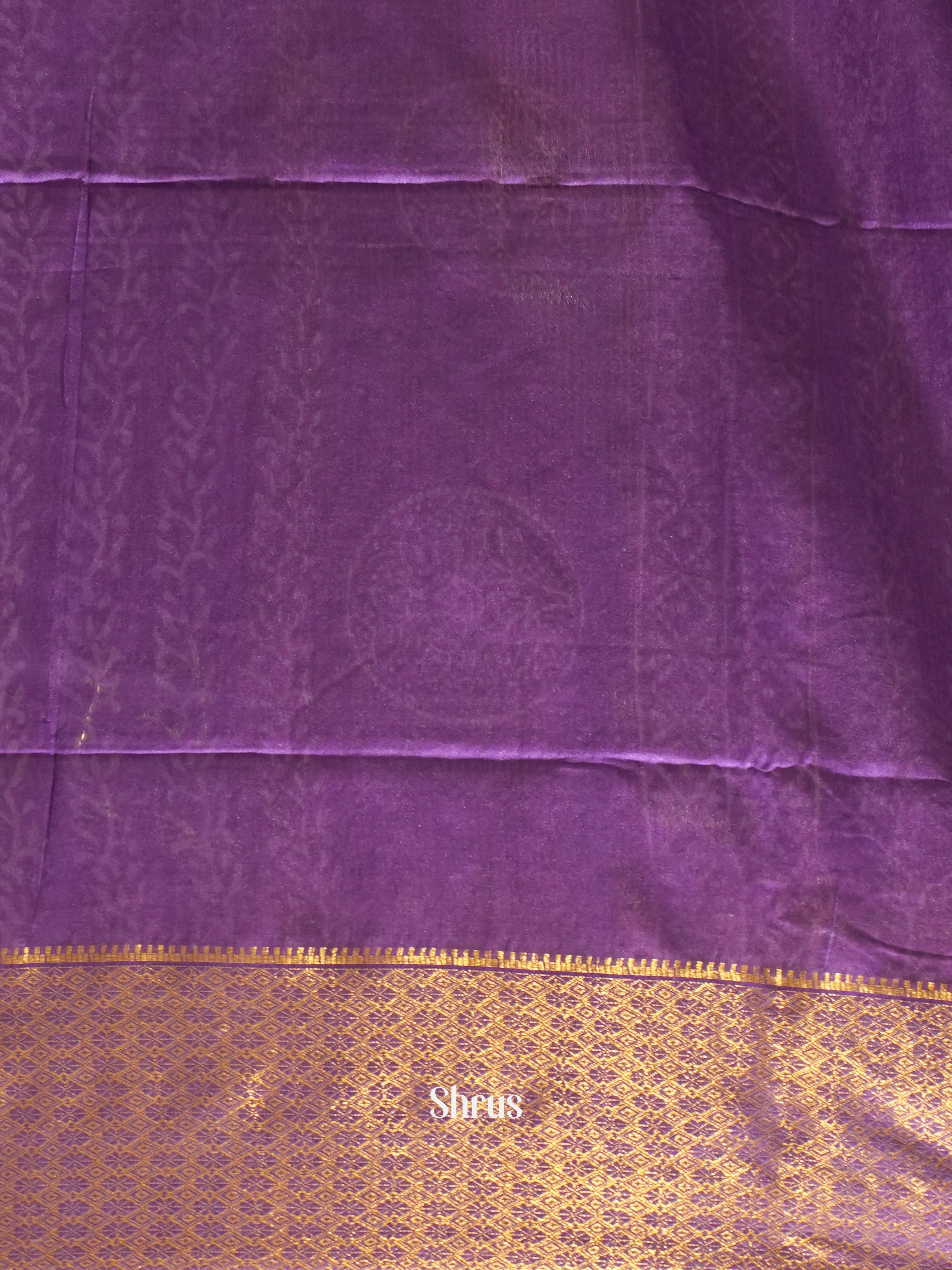 Purple(Single Tone) - Semi Tussar Saree