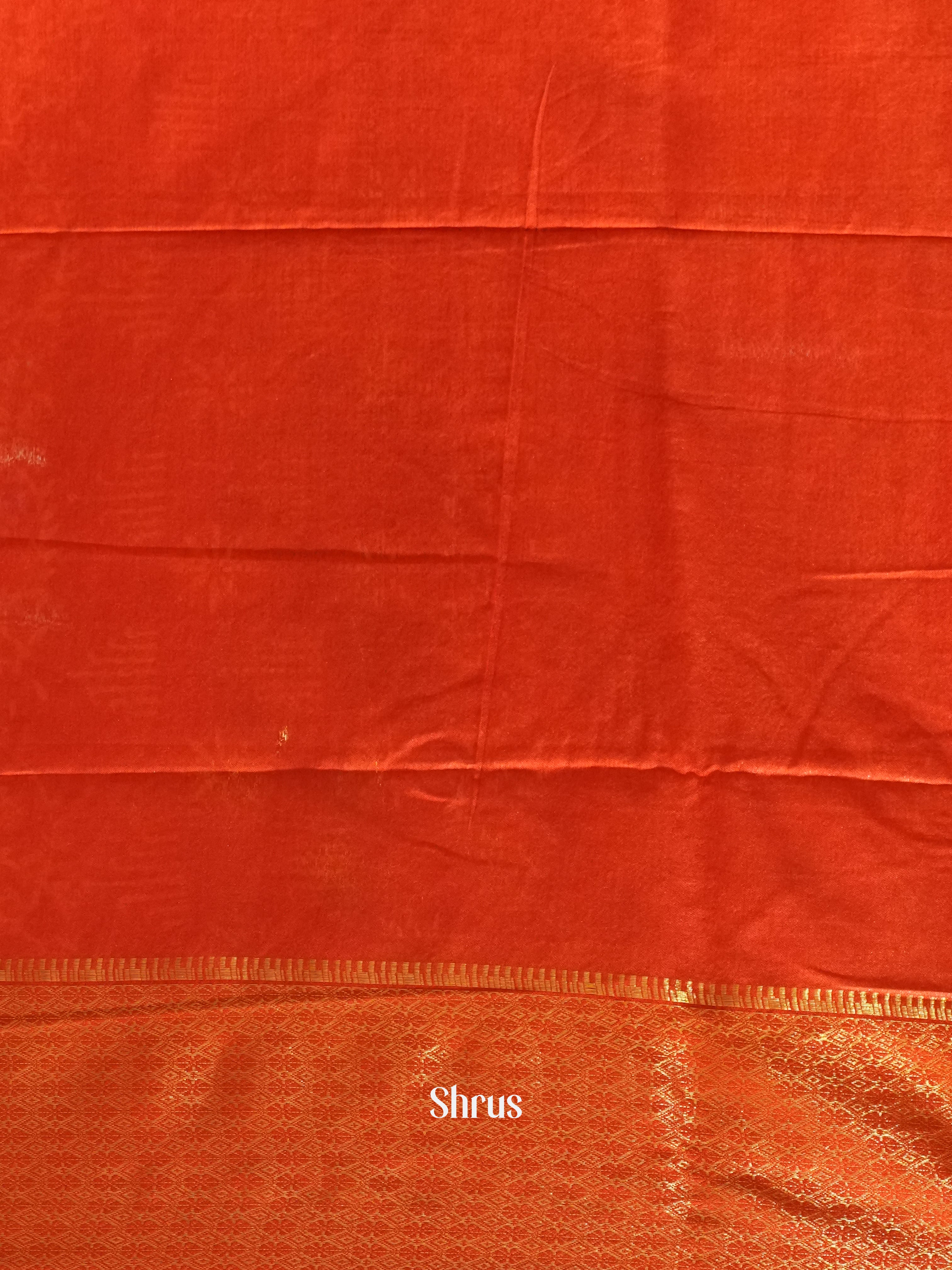 Red (Single Tone) - Semi Tussar saree