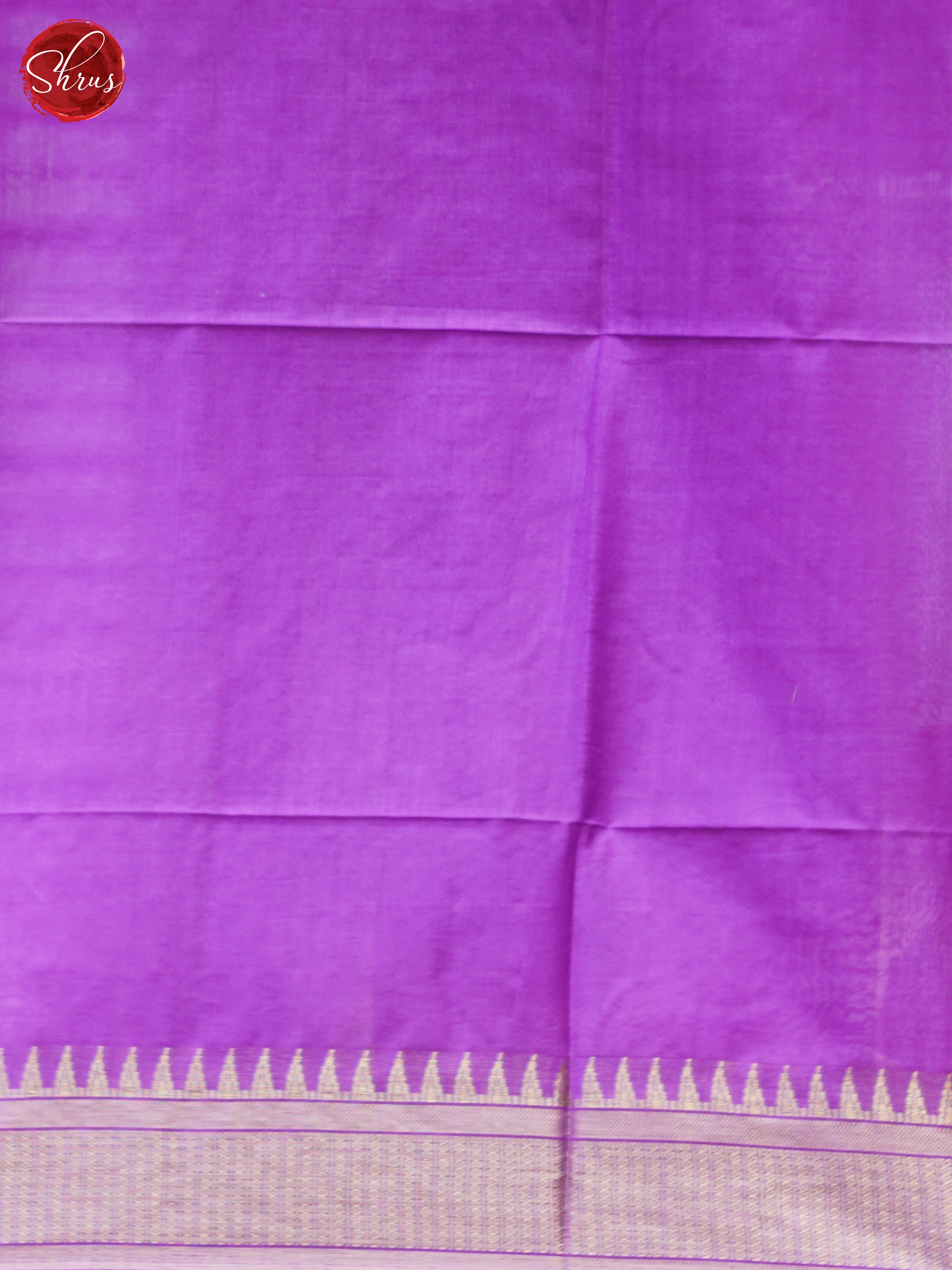 Cream & Purple - Shibori Saree - Shop on ShrusEternity.com